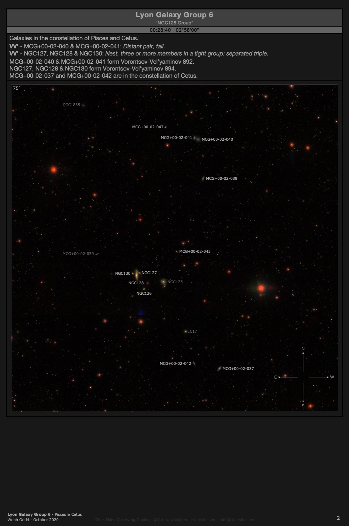Galaxy group Lyon Galaxy Group 6 - the "NGC128 Group" in Pisces & Cetus Galaxy group Lyon Galaxy Group 6 - the "NGC128 Group" in Pisces & Cetus