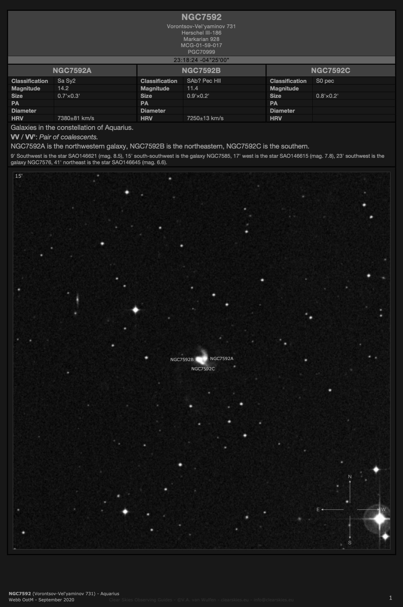 NGC7592 (Vorontsov-Vel'yaminov 731) in Aquarius NGC7592 (Vorontsov-Vel'yaminov 731) in Aquarius