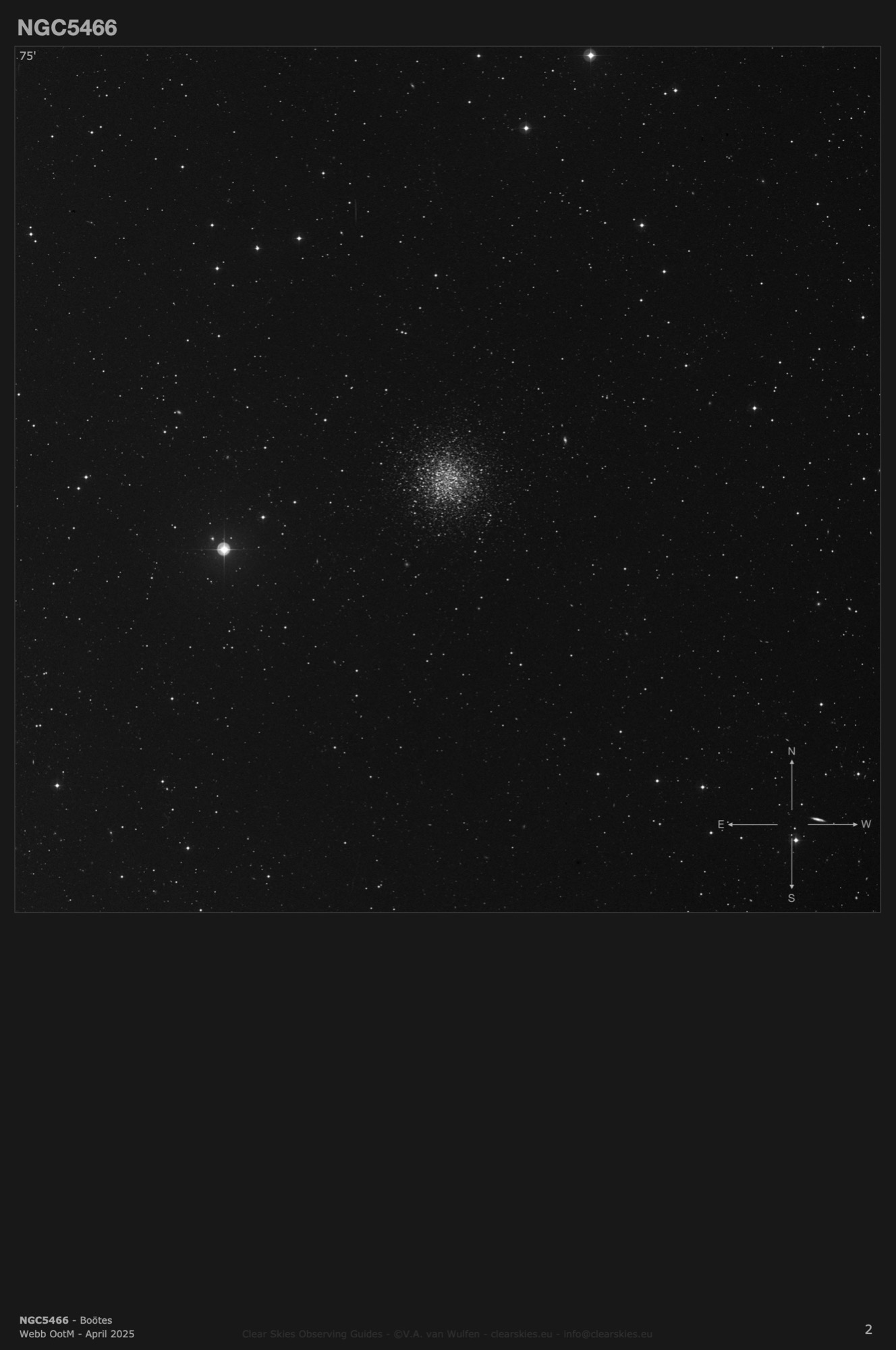 Globular cluster NGC5466 in Boötes Globular cluster NGC5466 in Boötes