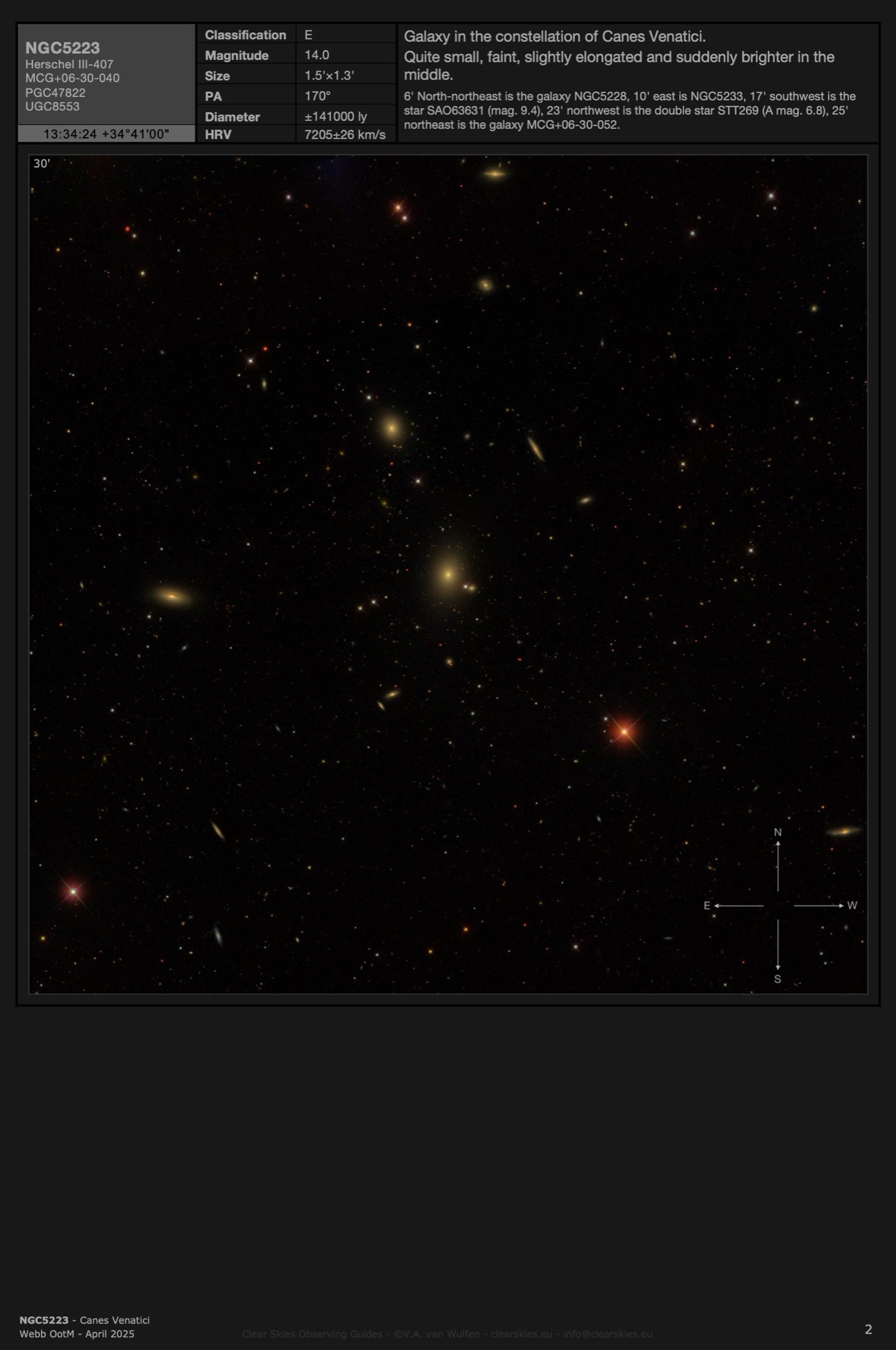 Galaxy NGC5223 in Canes Venatici