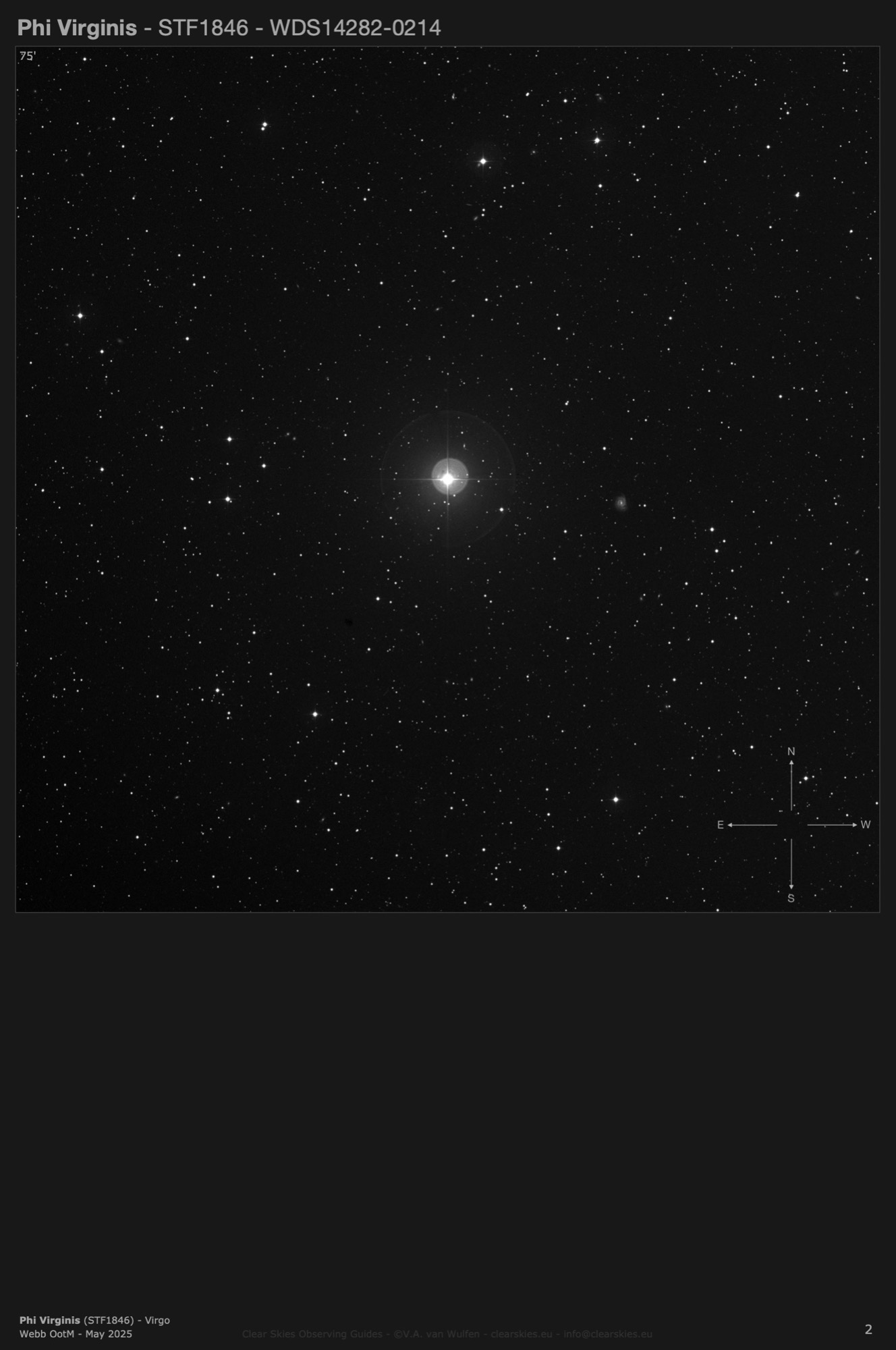 Phi Virginis (STF1846 - WDS14282-0214) in Virgo Phi Virginis (STF1846 - WDS14282-0214) in Virgo