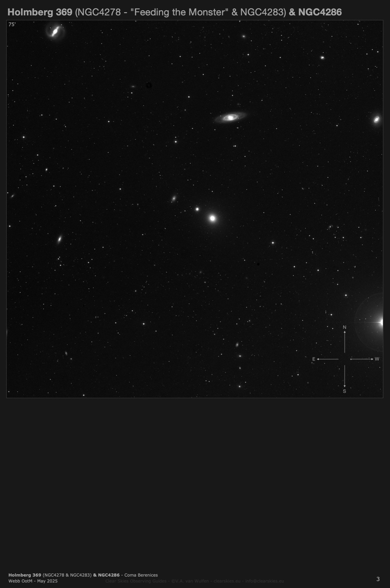 Galaxy group Holmberg 369 (NGC4278 - "Feeding the Monster" & NGC4283) and NGC4286 in Coma Berenices Galaxy group Holmberg 369 (NGC4278 - "Feeding the Monster" & NGC4283) and NGC4286 in Coma Berenices