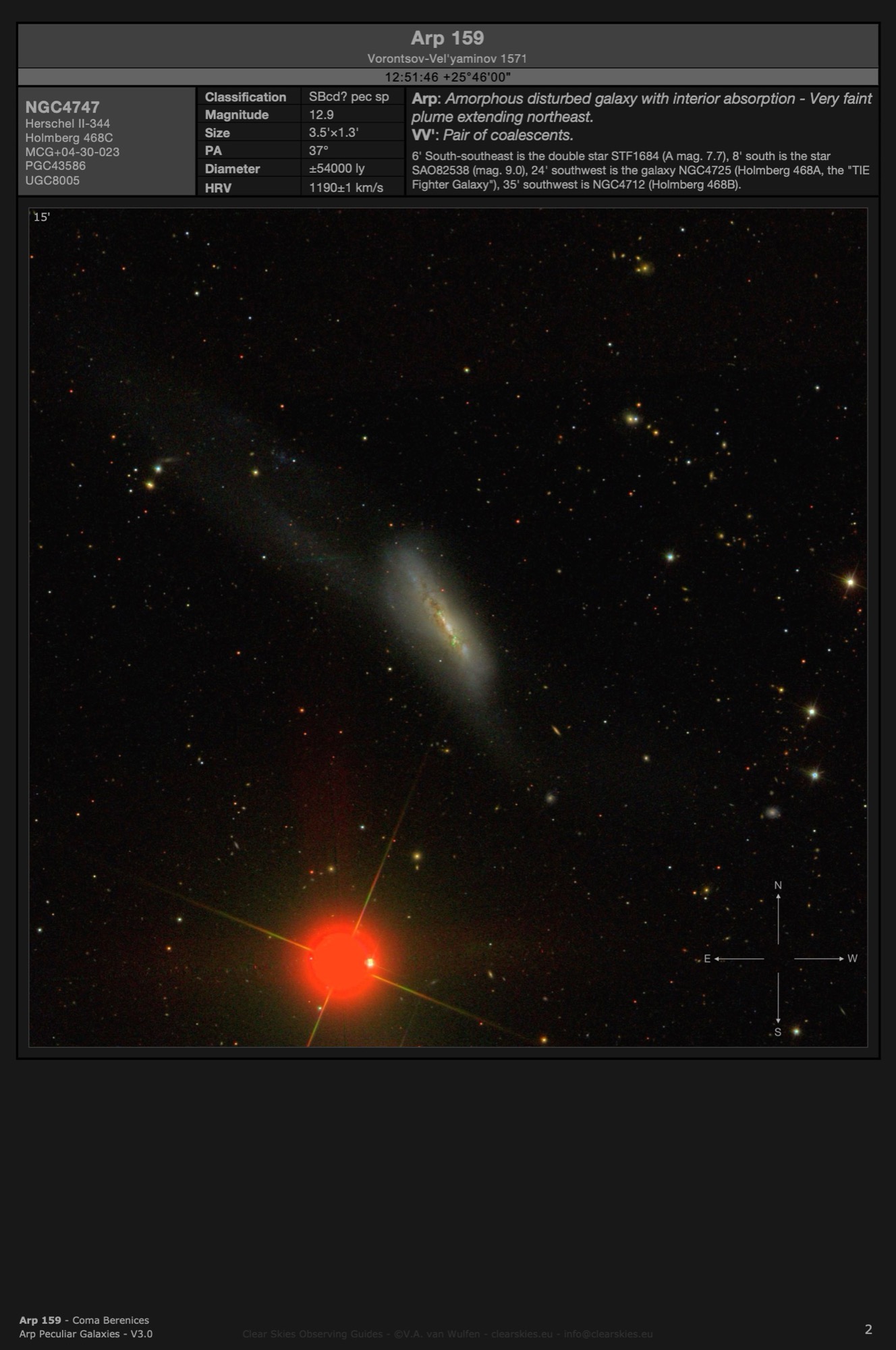 Galaxy NGC4747 (Arp 159) in Coma Berenices Galaxy NGC4747 (Arp 159) in Coma Berenices