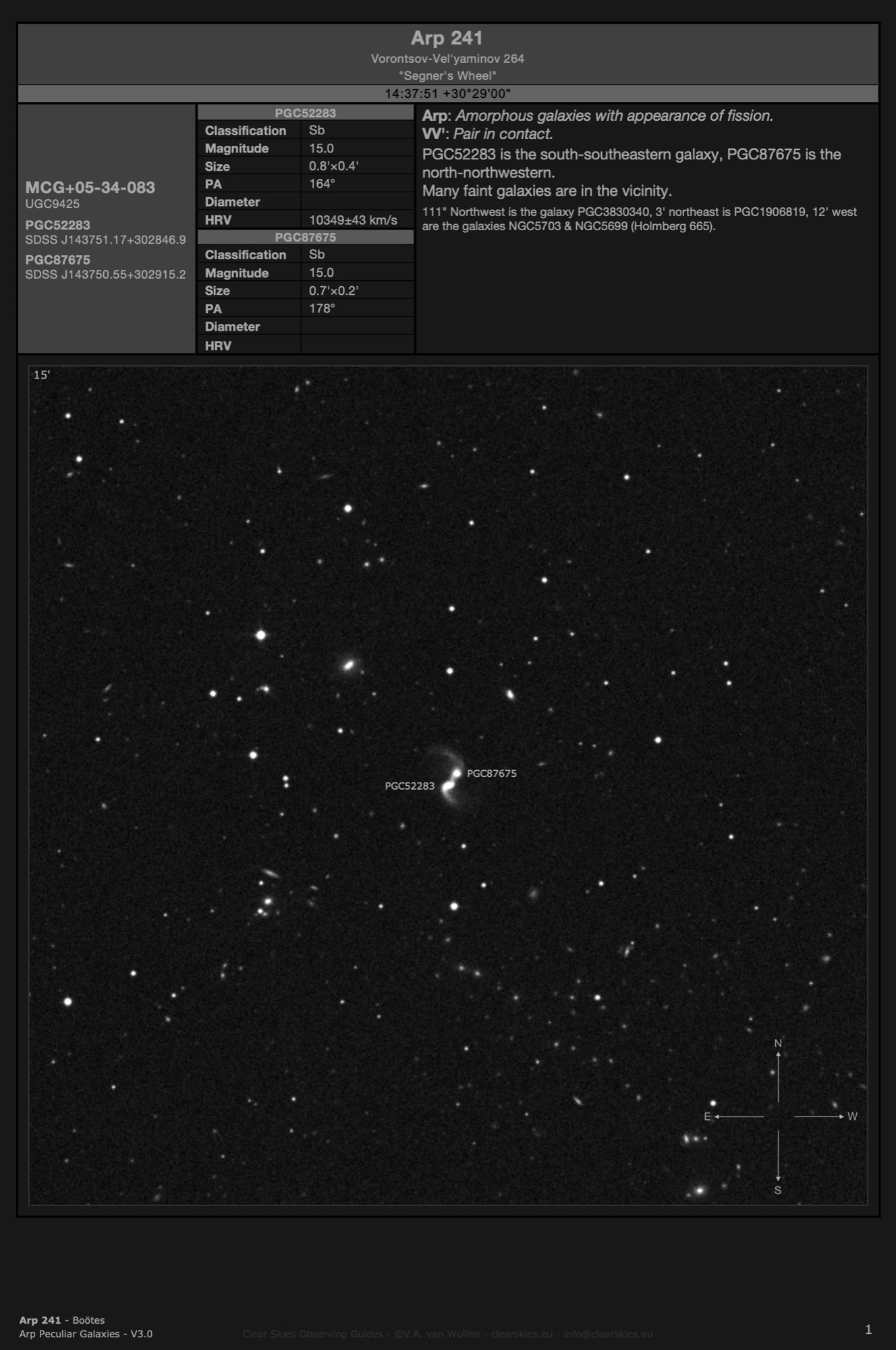 Galaxy pair Arp 241 - "Segner's Wheel" in Boötes Galaxy pair Arp 241 - "Segner's Wheel" in Boötes