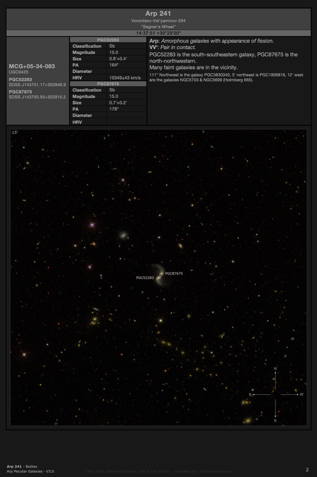 Galaxy pair Arp 241 - "Segner's Wheel" in Boötes Galaxy pair Arp 241 - "Segner's Wheel" in Boötes