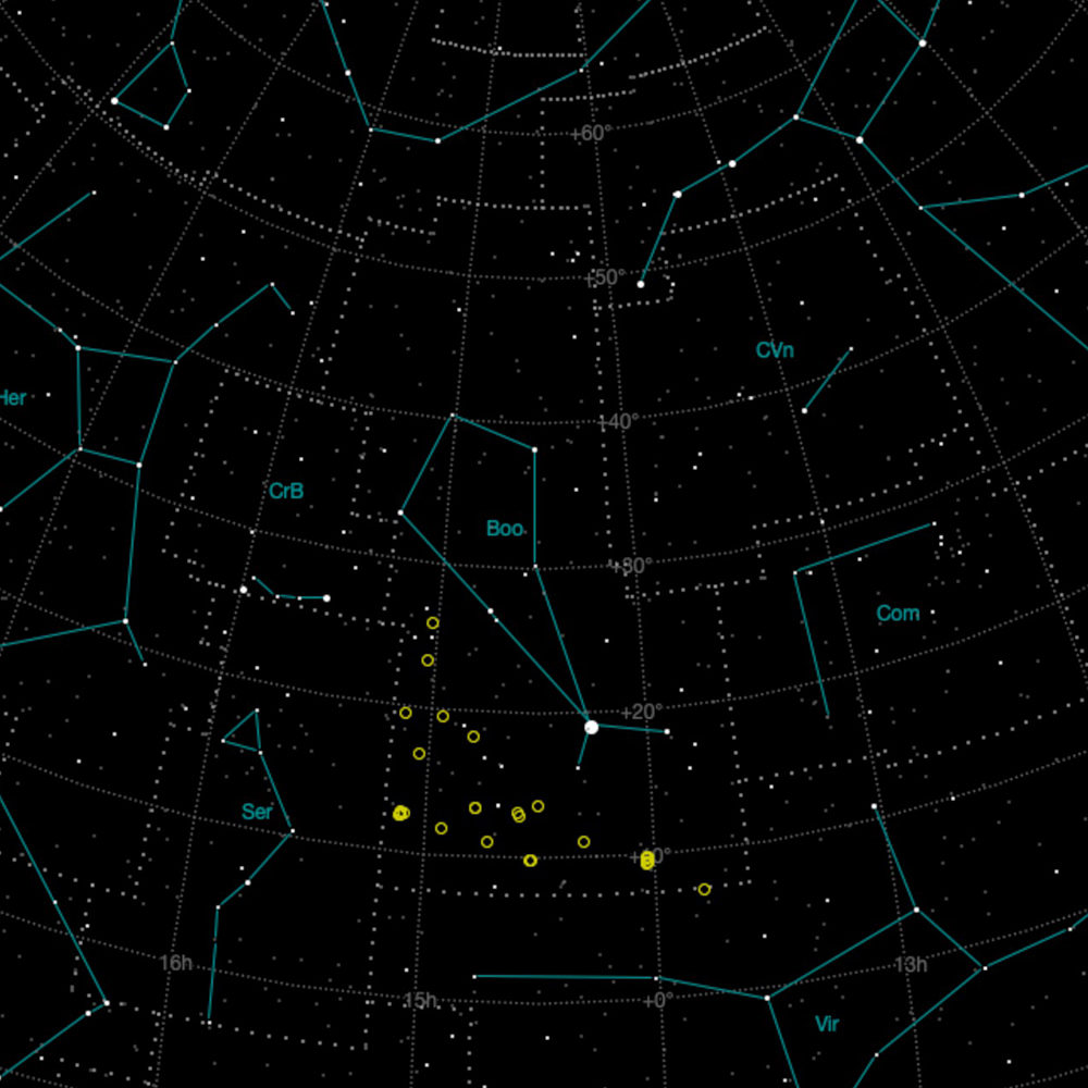 Galaxies in Boötes, observed in the early morning of 29 April 2025 Galaxies in Boötes, observed in the early morning of 29 April 2025