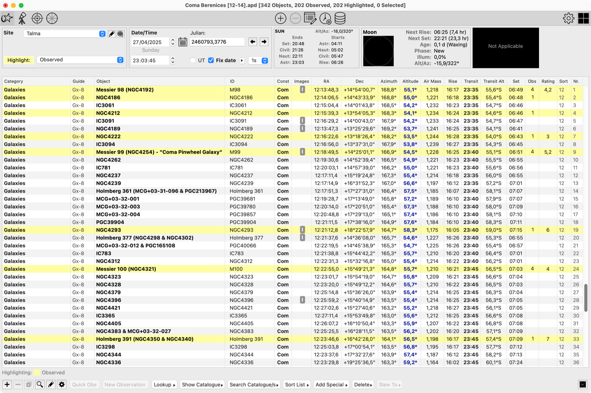 AstroPlanner - Coma Berenices CSOG 12-14" Gx-8