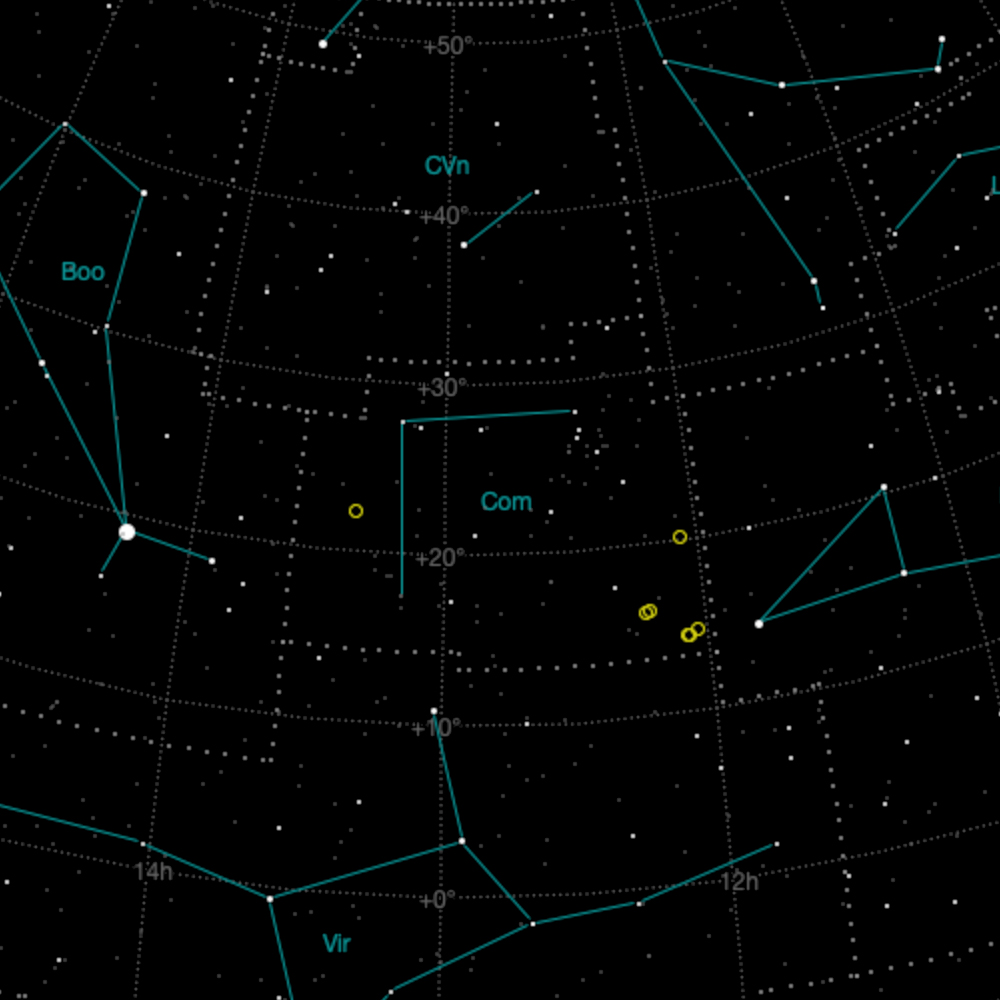 Galaxies in Coma Berenices, observed in the night of 29 April 2025 Galaxies in Coma Berenices, observed in the night of 29 April 2025