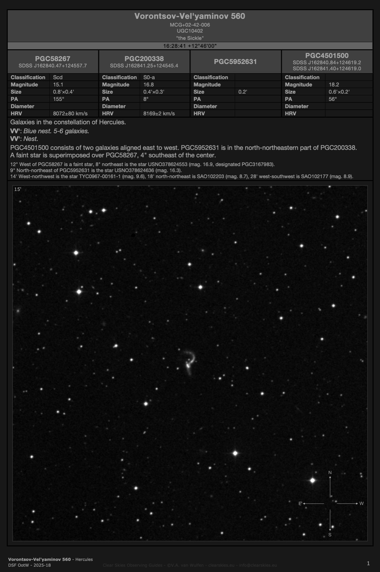 Galaxy group Vorontsov-Vel'yaminov 560 - "the Sickle" in Hercules Galaxy group Vorontsov-Vel'yaminov 560 - "the Sickle" in Hercules