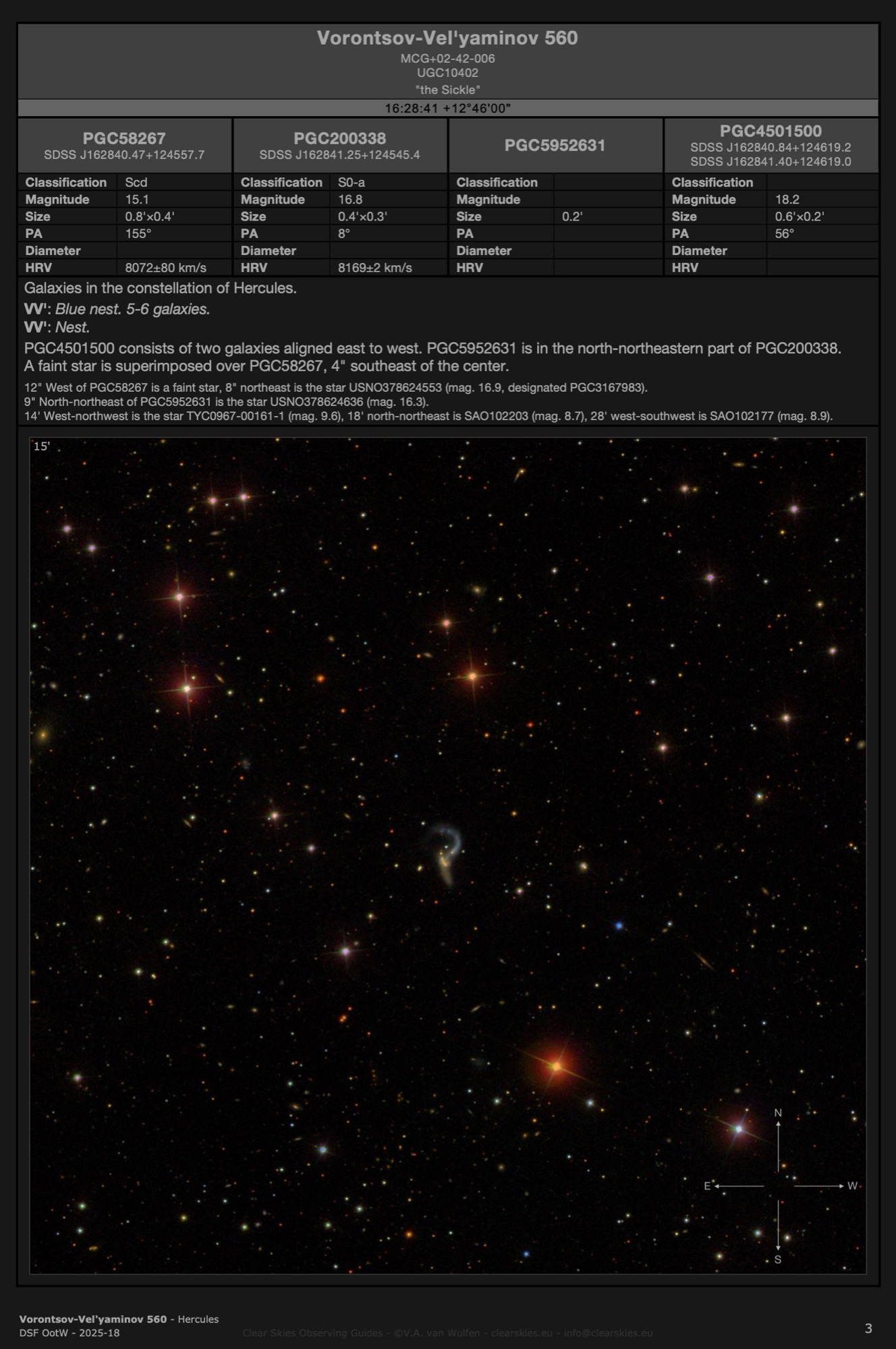 Galaxy group Vorontsov-Vel'yaminov 560 - "the Sickle" in Hercules Galaxy group Vorontsov-Vel'yaminov 560 - "the Sickle" in Hercules