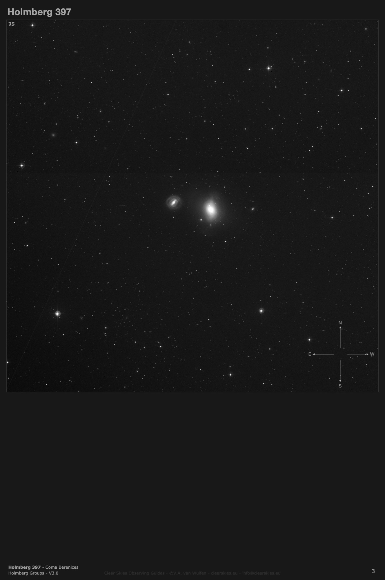 Galaxy pair Holmberg 397 (KPG 334 - Messier 85 (NGC4382) & NGC4394) in Coma Berenices Galaxy pair Holmberg 397 (KPG 334 - Messier 85 (NGC4382) & NGC4394) in Coma Berenices