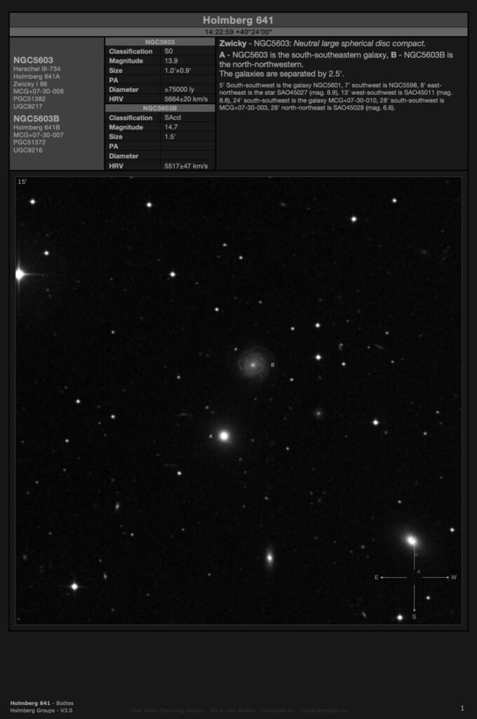 Galaxy pair Holmberg 641 (NGC5603 & NGC5603B) in Boötes Galaxy pair Holmberg 641 (NGC5603 & NGC5603B) in Boötes
