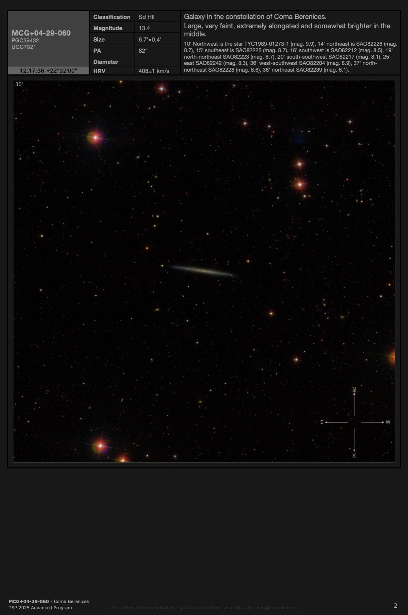 Galaxy MCG+04-29-060 (PGC39432) in Coma Berenices Galaxy MCG+04-29-060 (PGC39432) in Coma Berenices