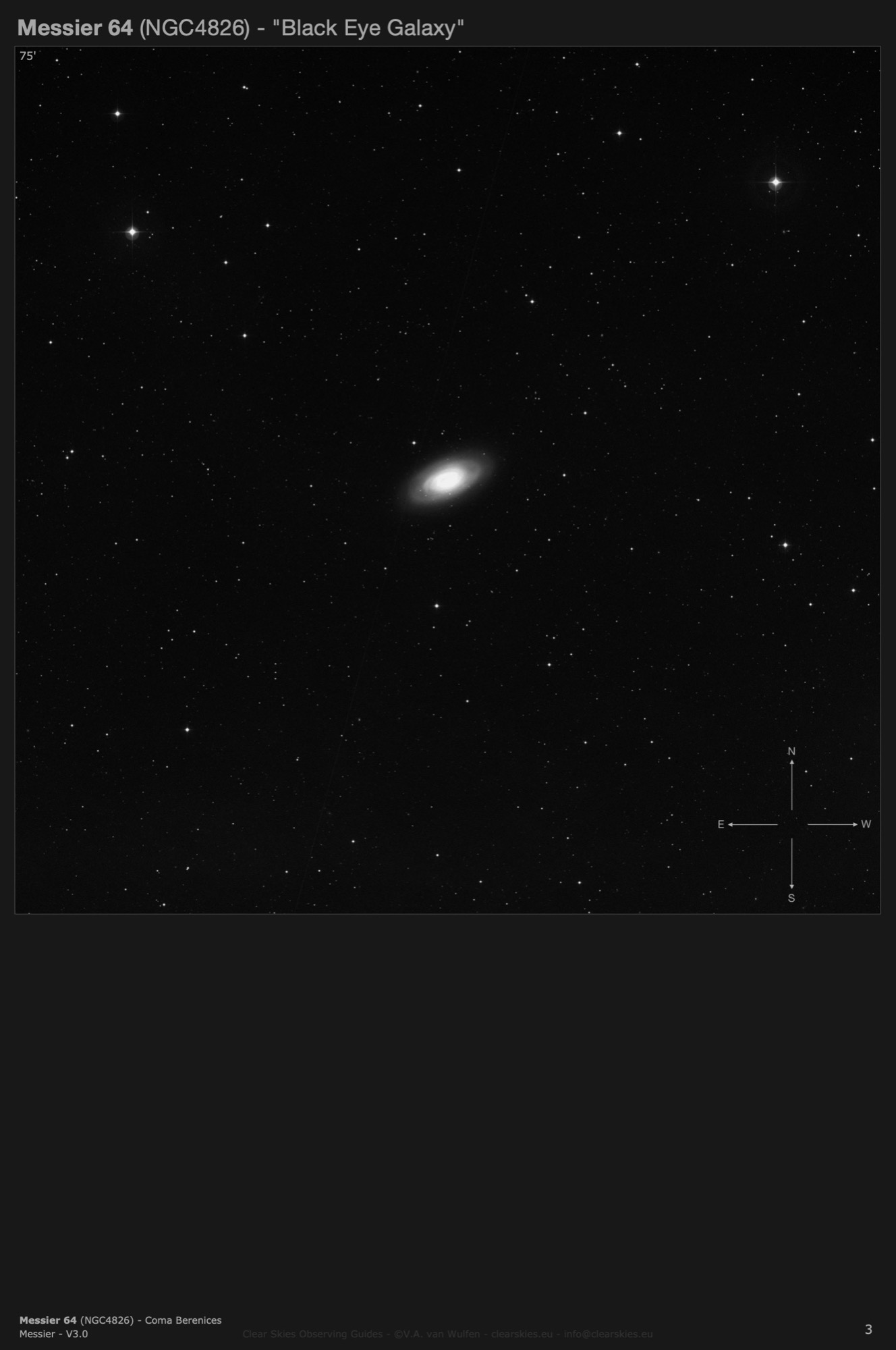 Galaxy Messier 64 (NGC4826) - the "Black Eye Galaxy" in Coma Berenices Galaxy Messier 64 (NGC4826) - the "Black Eye Galaxy" in Coma Berenices