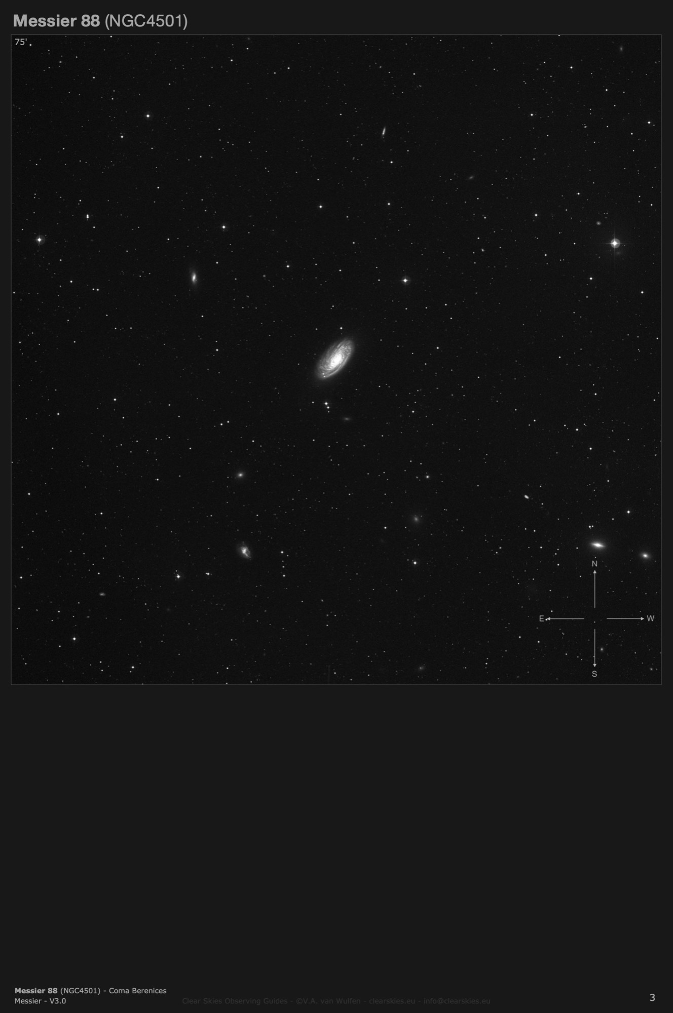 Galaxy Messier 88 (NGC4501) in Coma Berenices Galaxy Messier 88 (NGC4501) in Coma Berenices