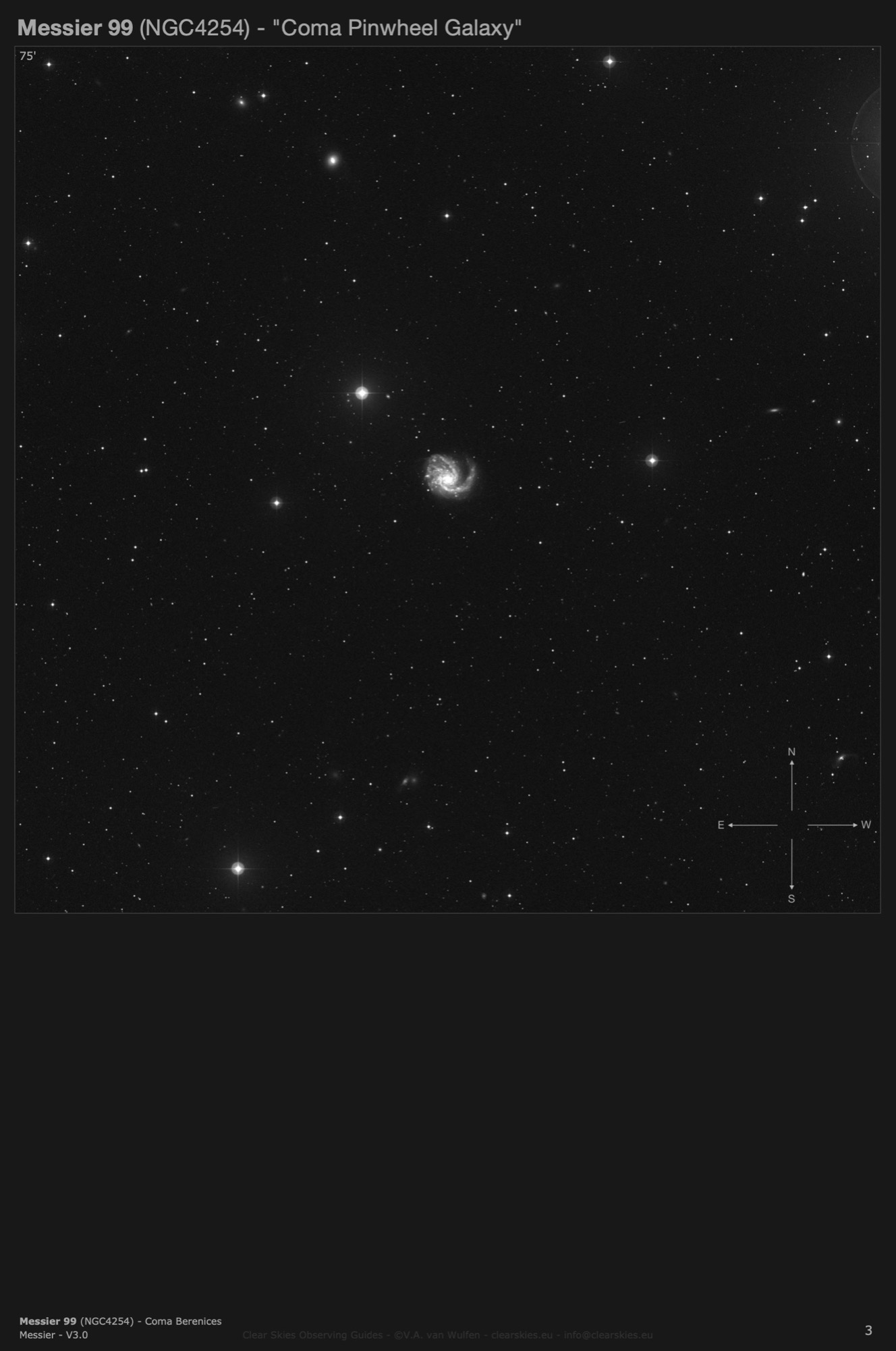 Galaxy Messier 99 (NGC4254) - the "Coma Pinwheel Galaxy" in Coma Berenices Galaxy Messier 99 (NGC4254) - the "Coma Pinwheel Galaxy" in Coma Berenices
