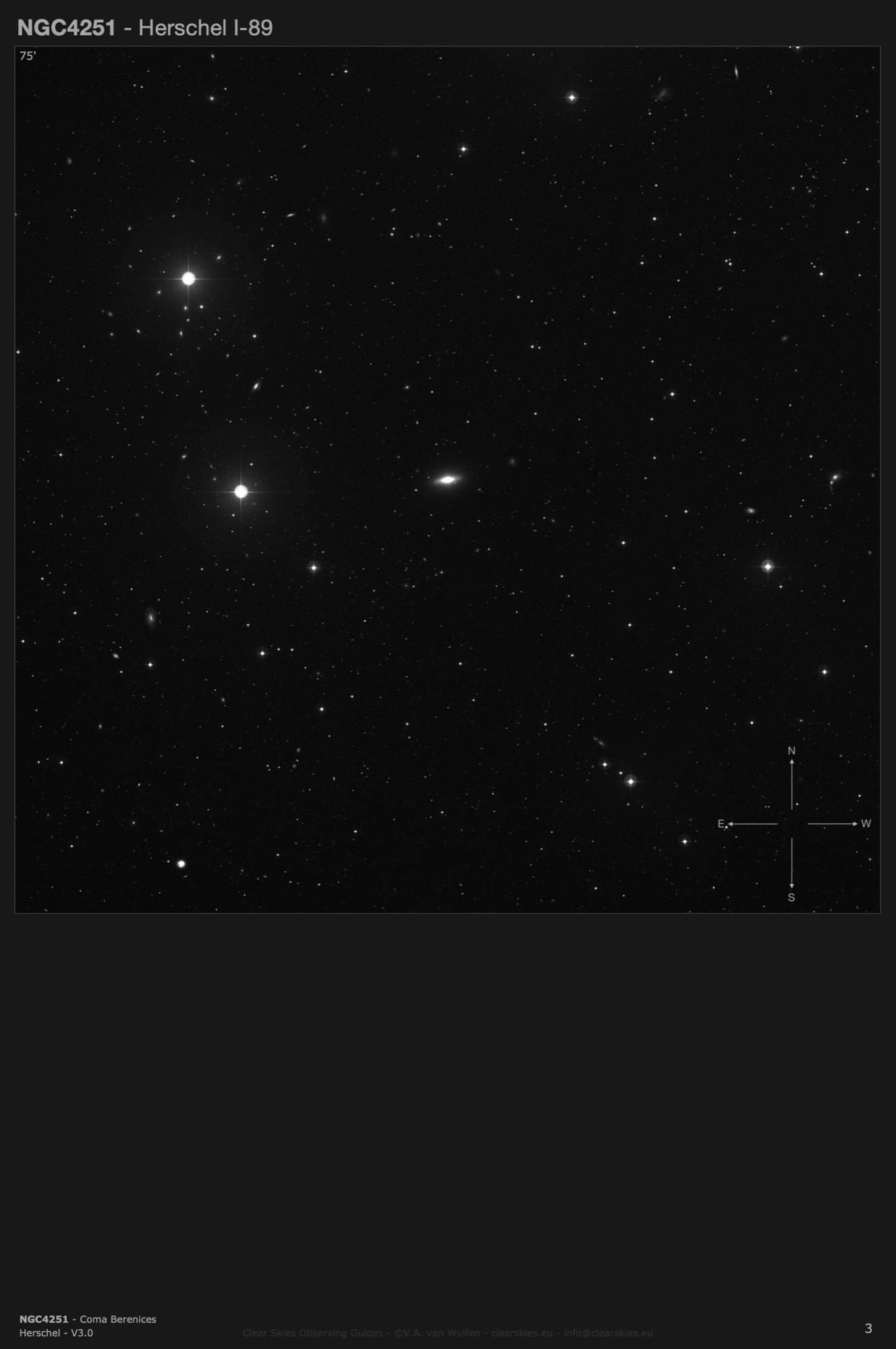 Galaxy NGC4251 in Coma Berenices Galaxy NGC4251 in Coma Berenices