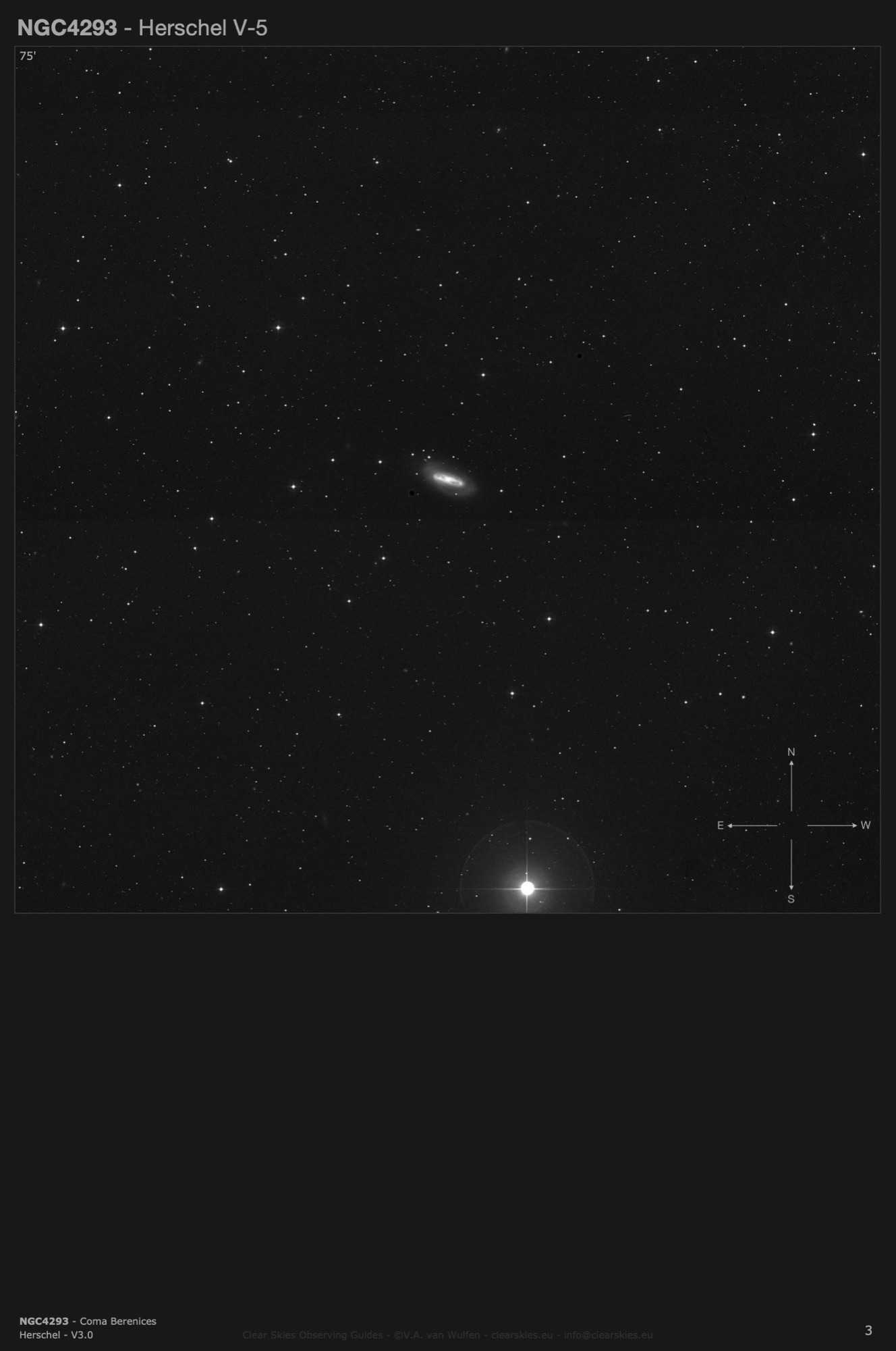 Galaxy NGC4293 in Coma Berenices Galaxy NGC4293 in Coma Berenices