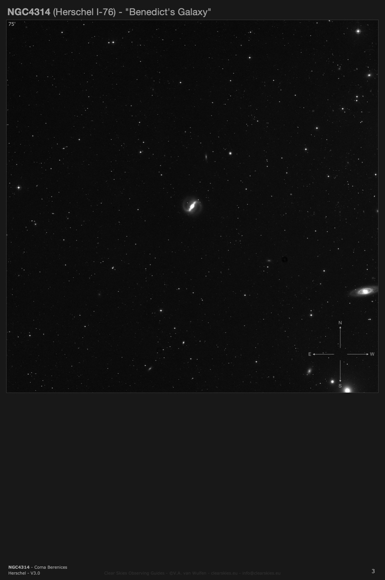 Galaxy NGC4314 - "Benedict's Galaxy" in Coma Berenices Galaxy NGC4314 - "Benedict's Galaxy" in Coma Berenices