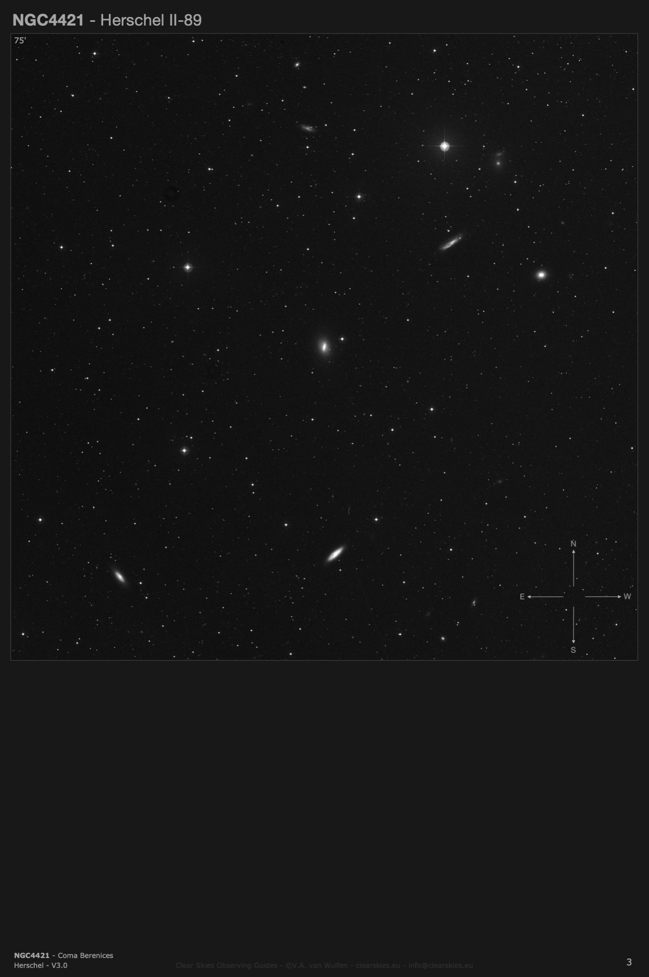Galaxy NGC4421 in Coma Berenices Galaxy NGC4421 in Coma Berenices