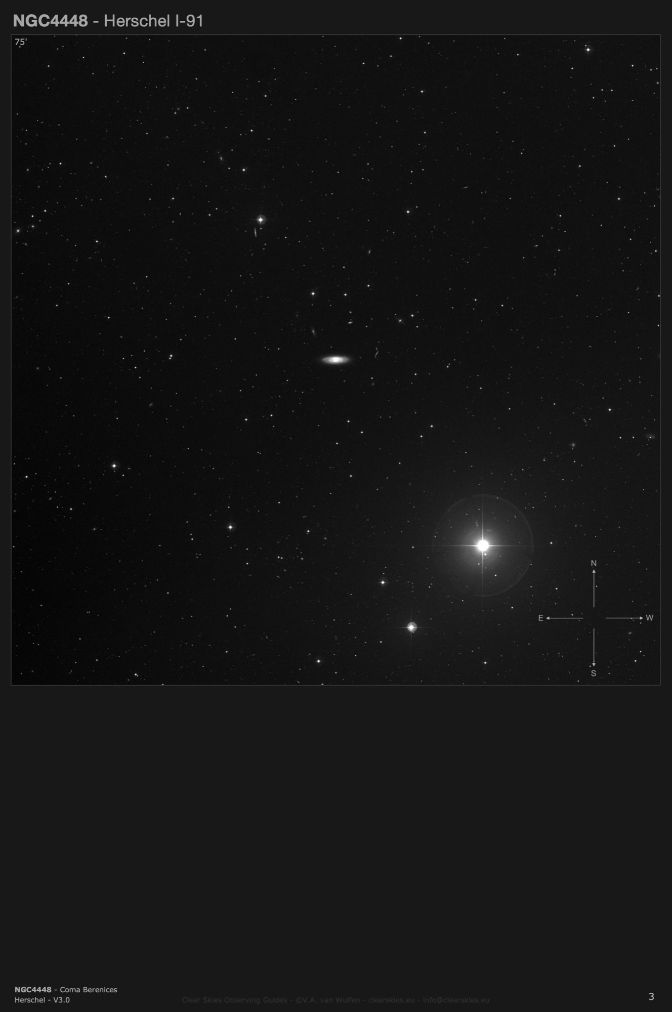 Galaxy NGC4448 in Coma Berenices Galaxy NGC4448 in Coma Berenices