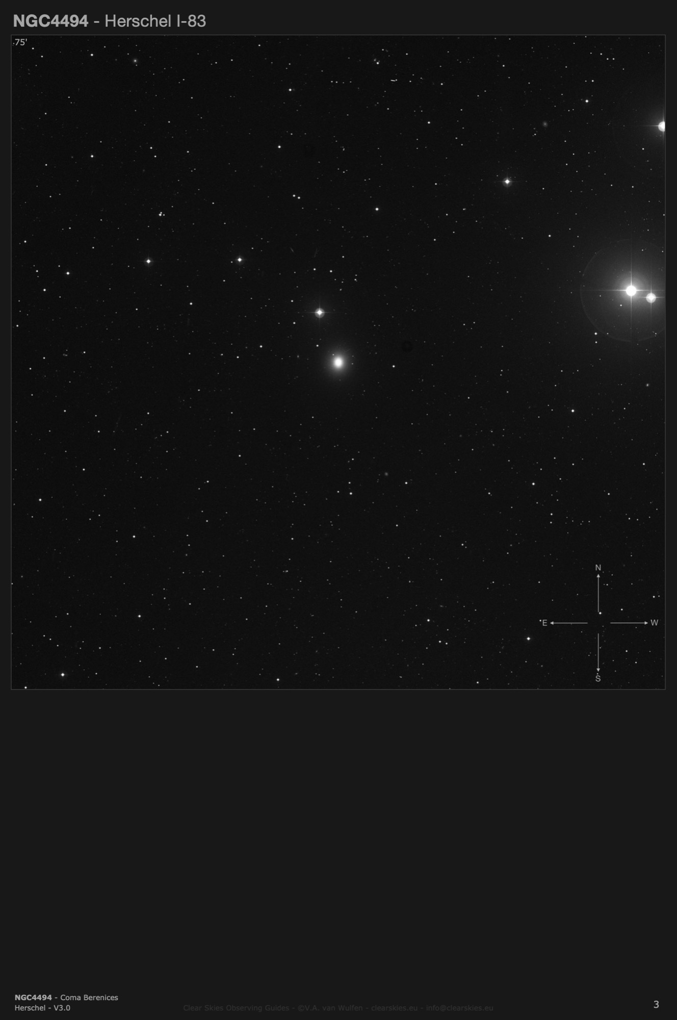 Galaxy NGC4494 in Coma Berenices Galaxy NGC4494 in Coma Berenices