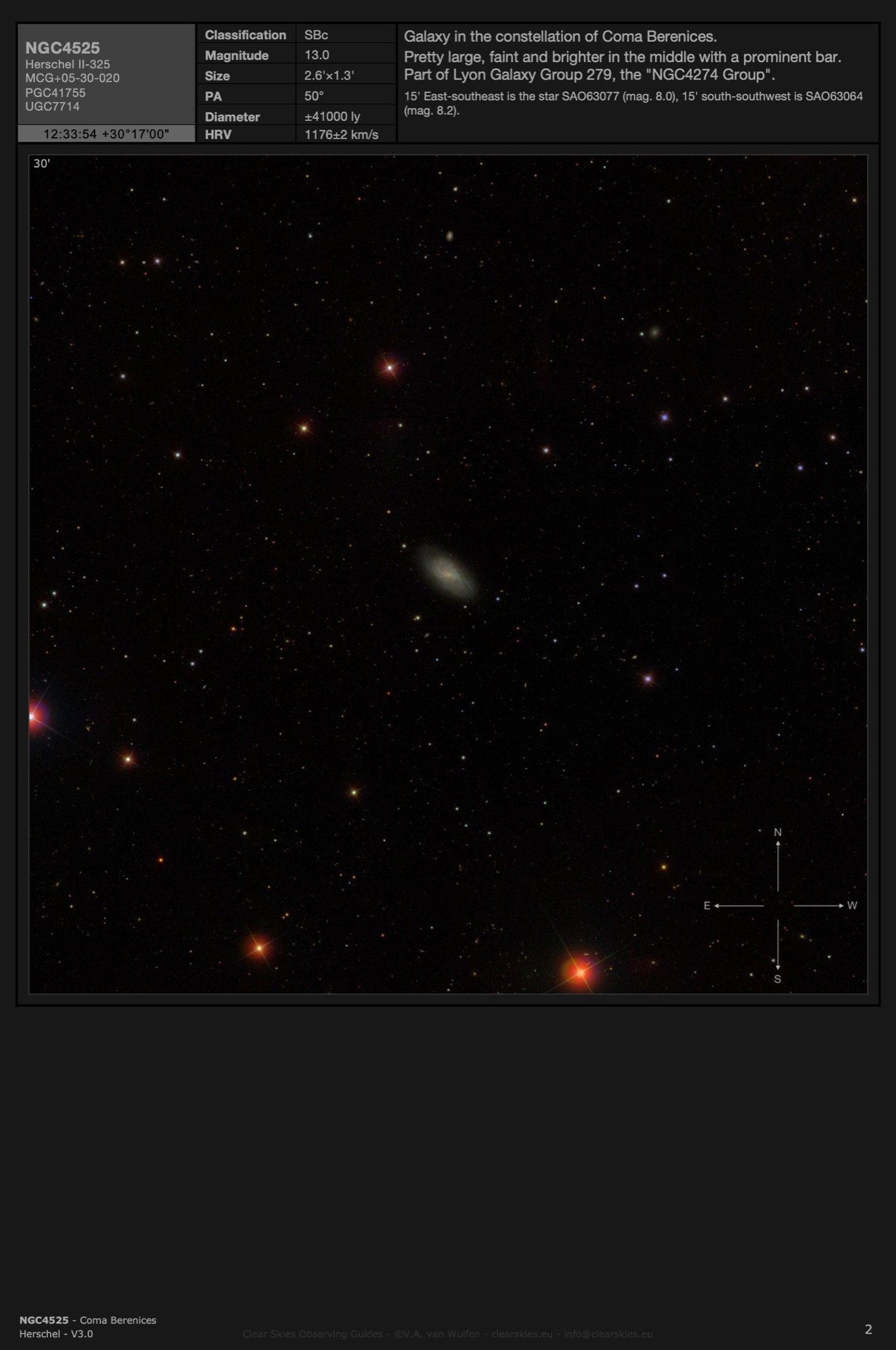 Galaxy NGC4525 in Coma Berenices Galaxy NGC4525 in Coma Berenices