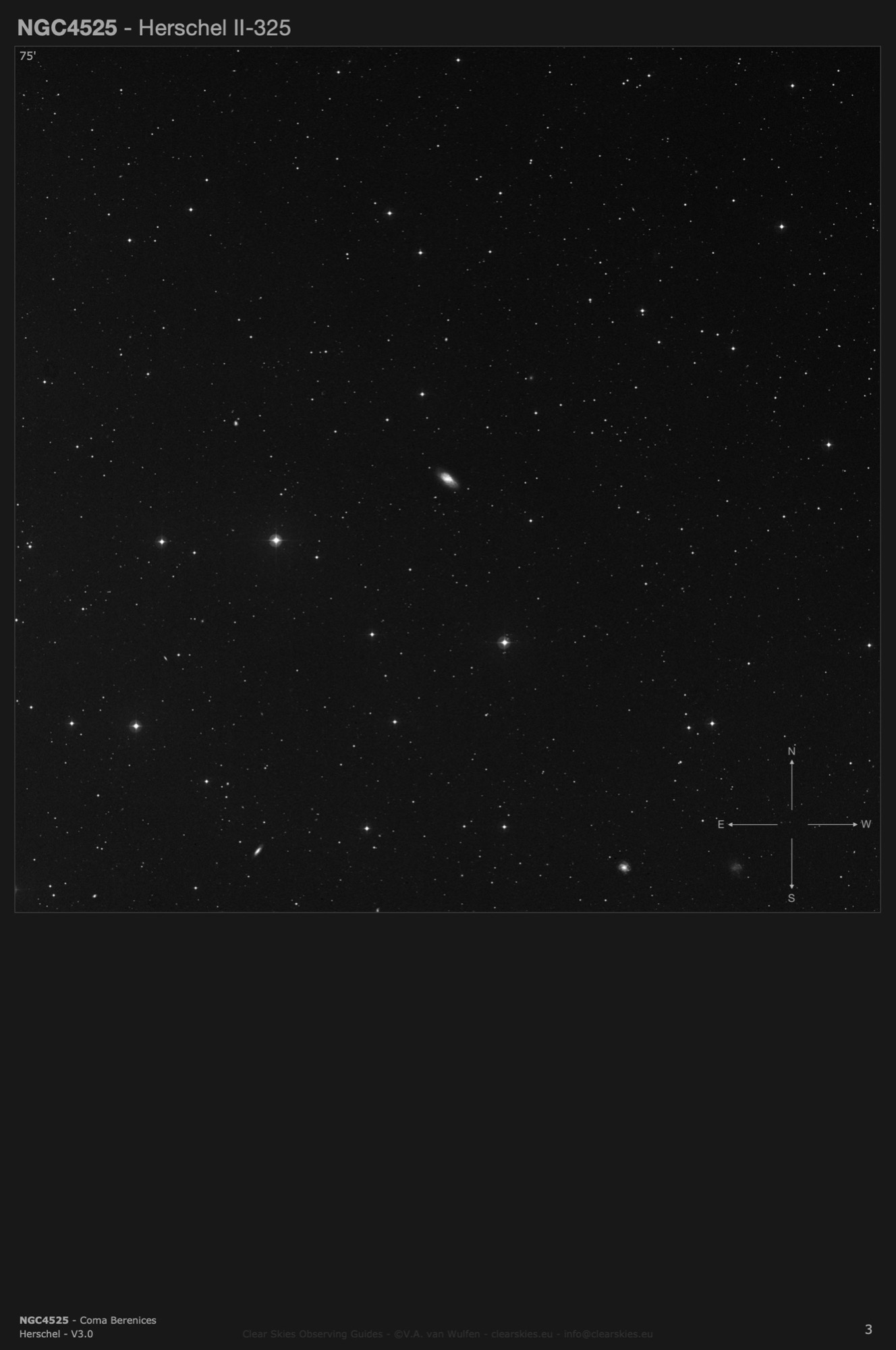 Galaxy NGC4525 in Coma Berenices Galaxy NGC4525 in Coma Berenices