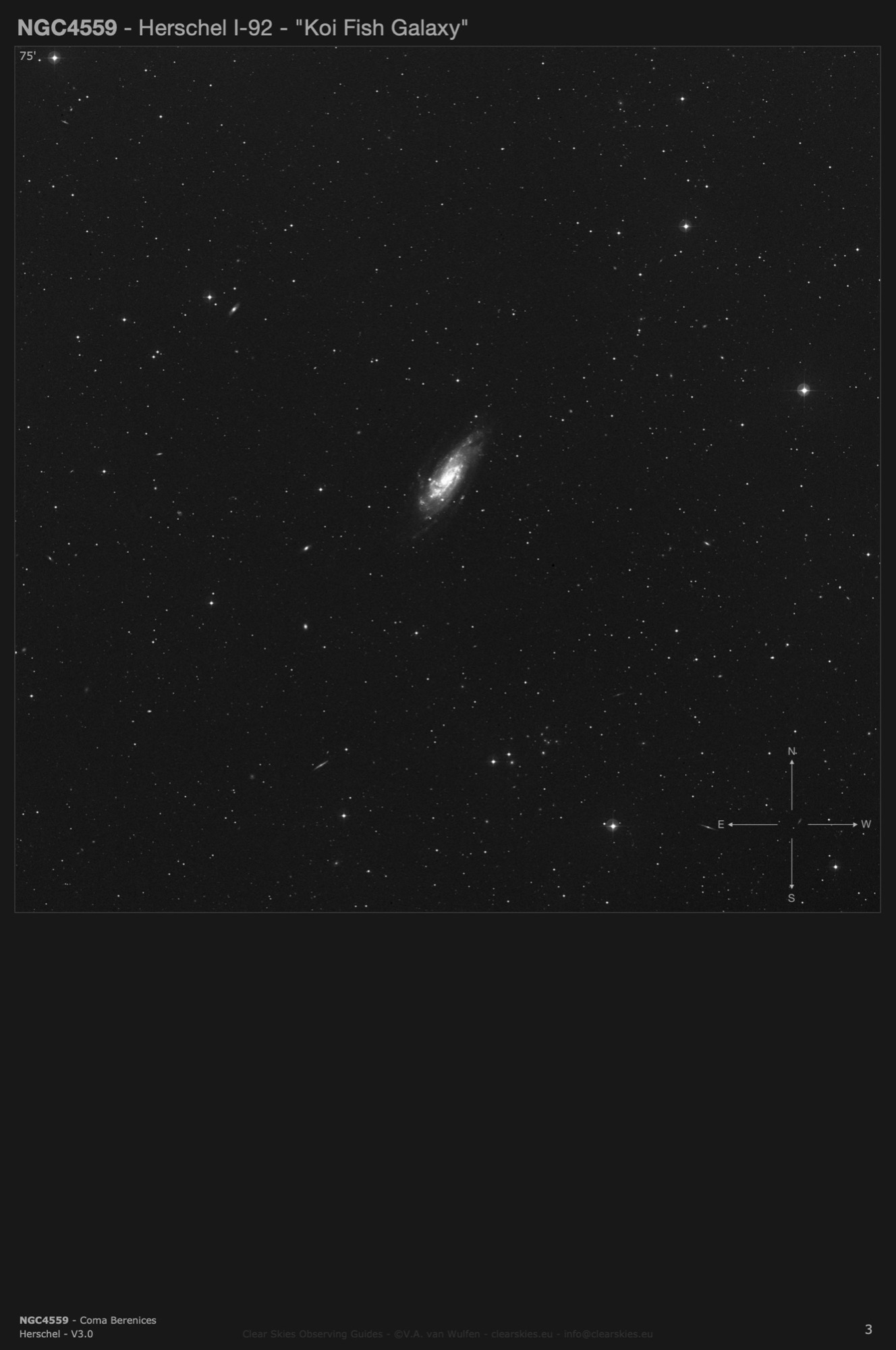 Galaxy NGC4559 - the "Koi Fish Galaxy" in Coma Berenices Galaxy NGC4559 - the "Koi Fish Galaxy" in Coma Berenices