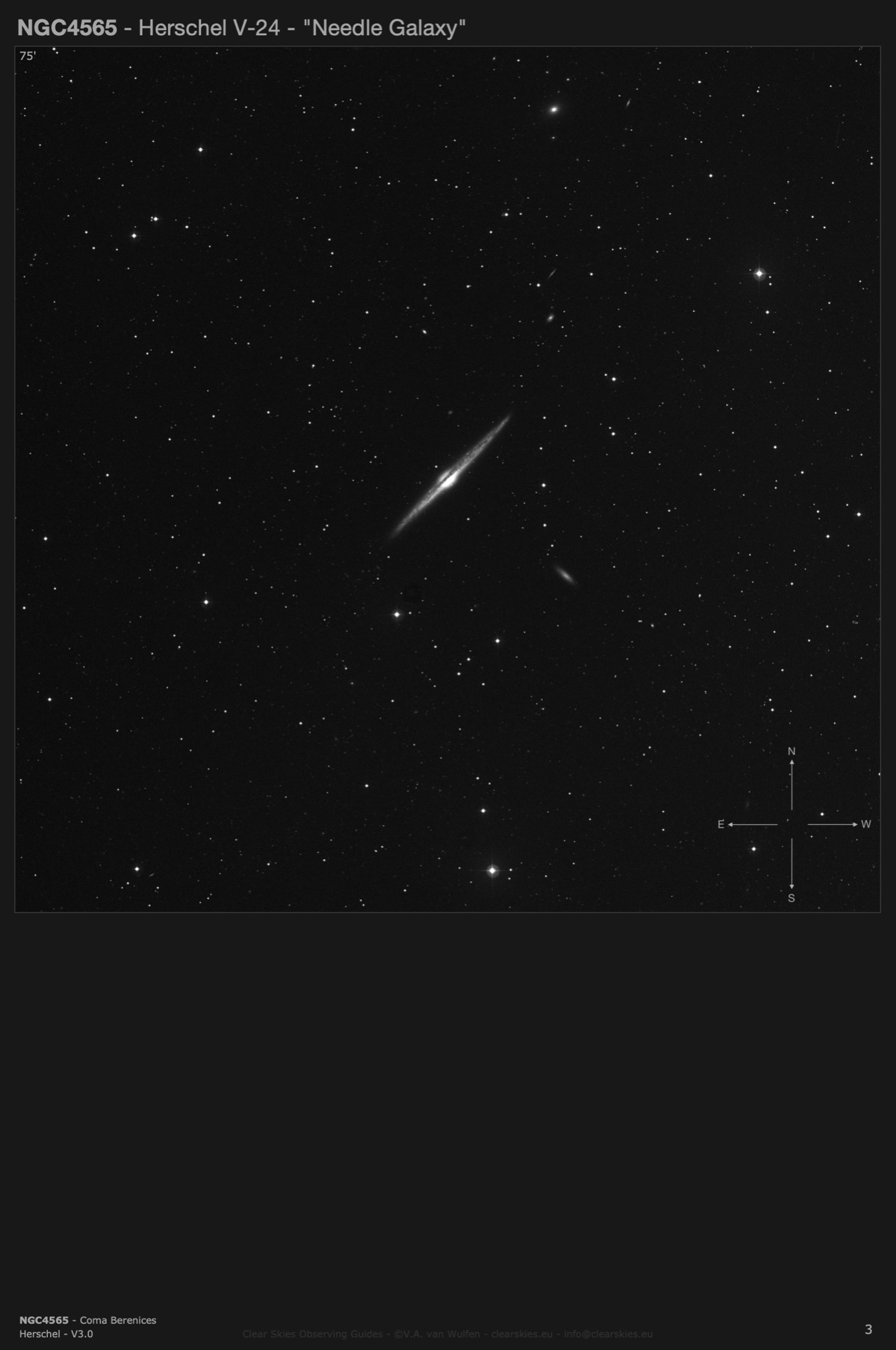 Galaxy NGC4565 - the "Needle Galaxy" in Coma Berenices Galaxy NGC4565 - the "Needle Galaxy" in Coma Berenices