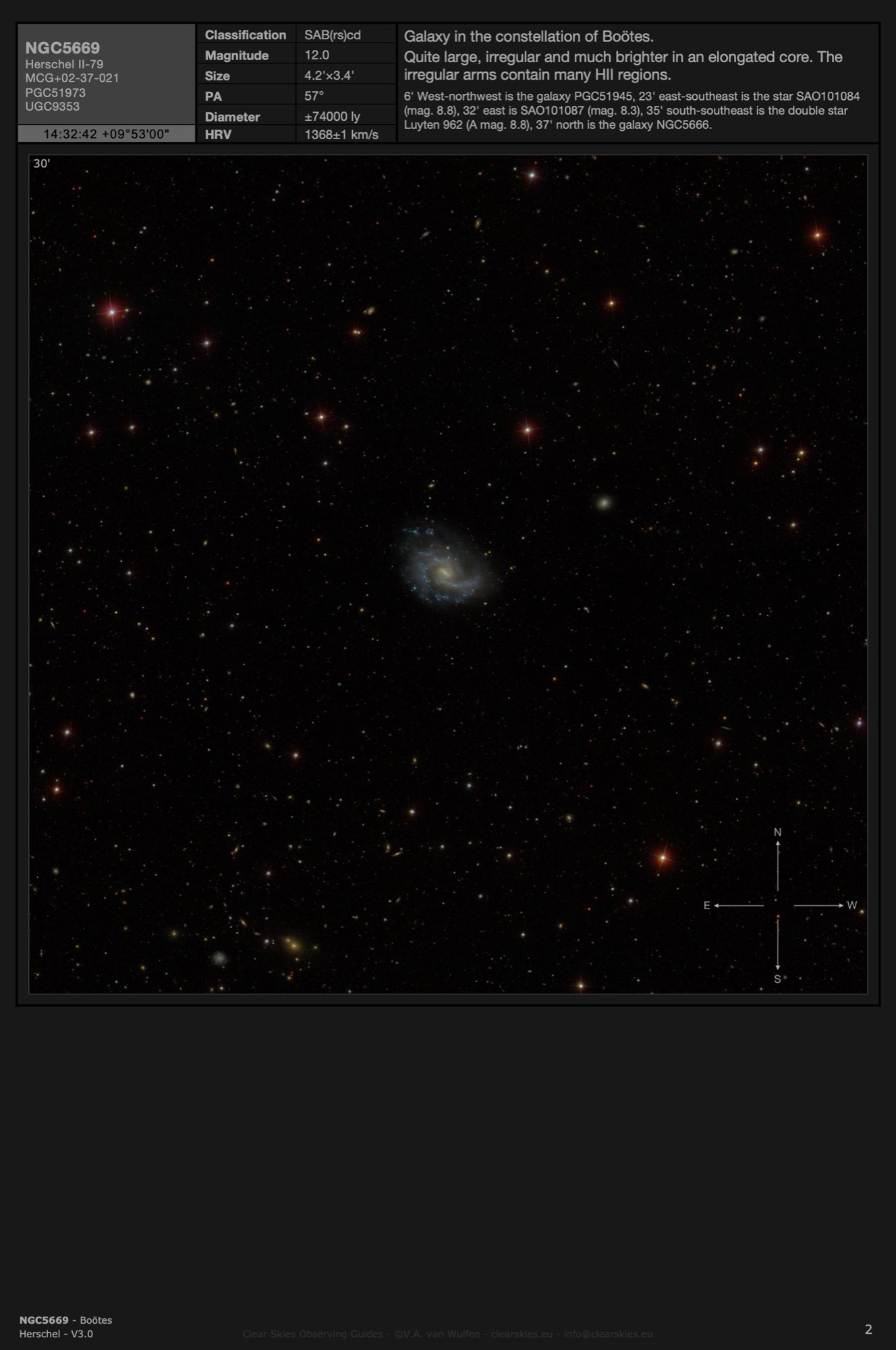 Galaxy NGC5669 in Boötes Galaxy NGC5669 in Boötes