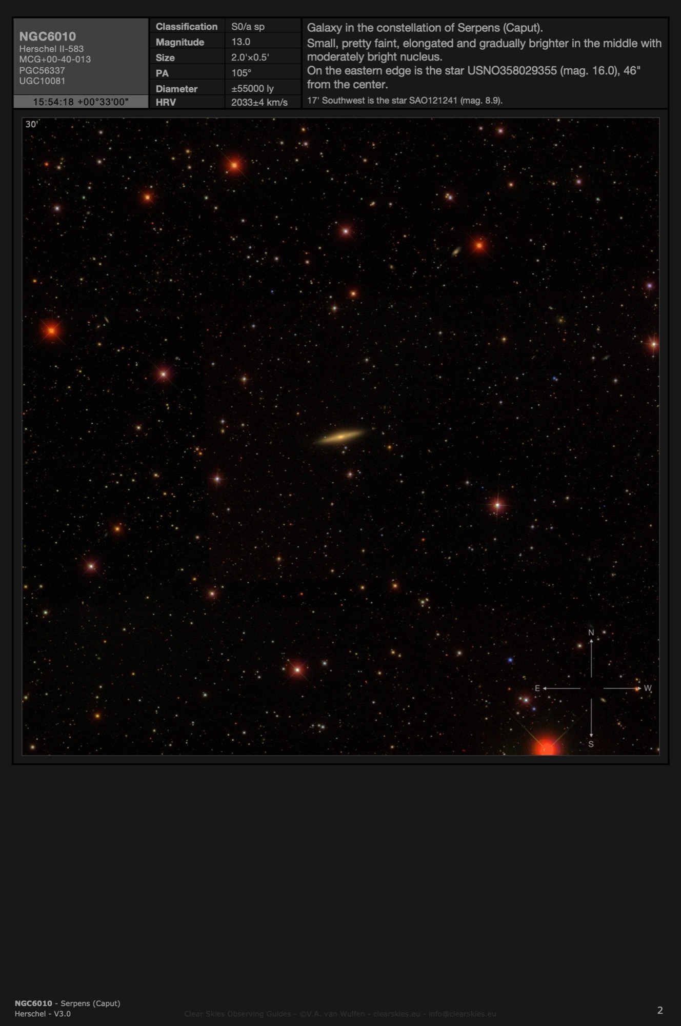 Galaxy NGC6010 in Serpens (Caput) Galaxy NGC6010 in Serpens (Caput)