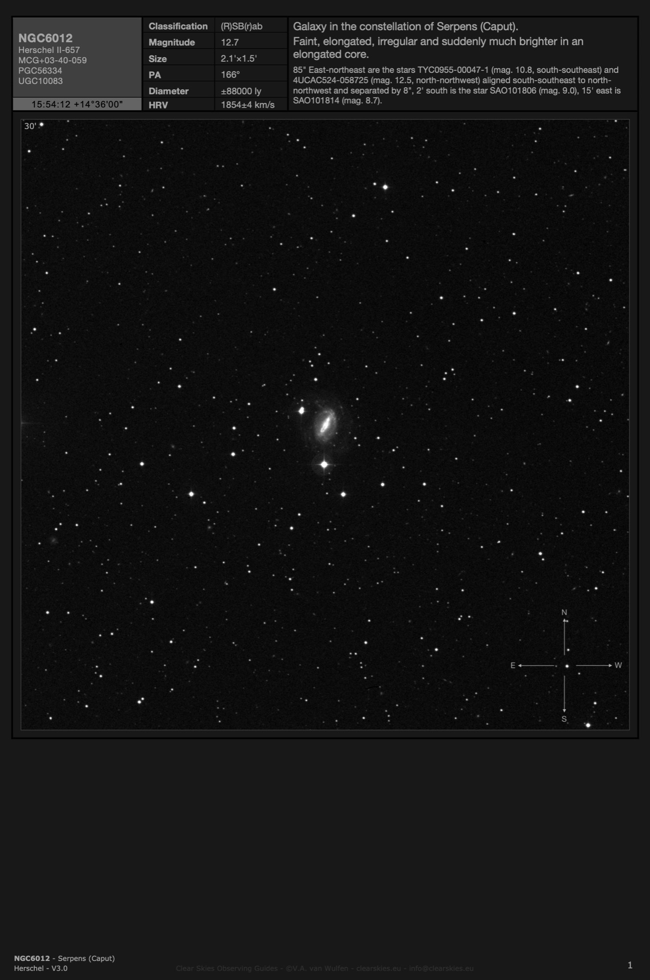 Galaxy NGC6012 in Serpens (Caput) Galaxy NGC6012 in Serpens (Caput)