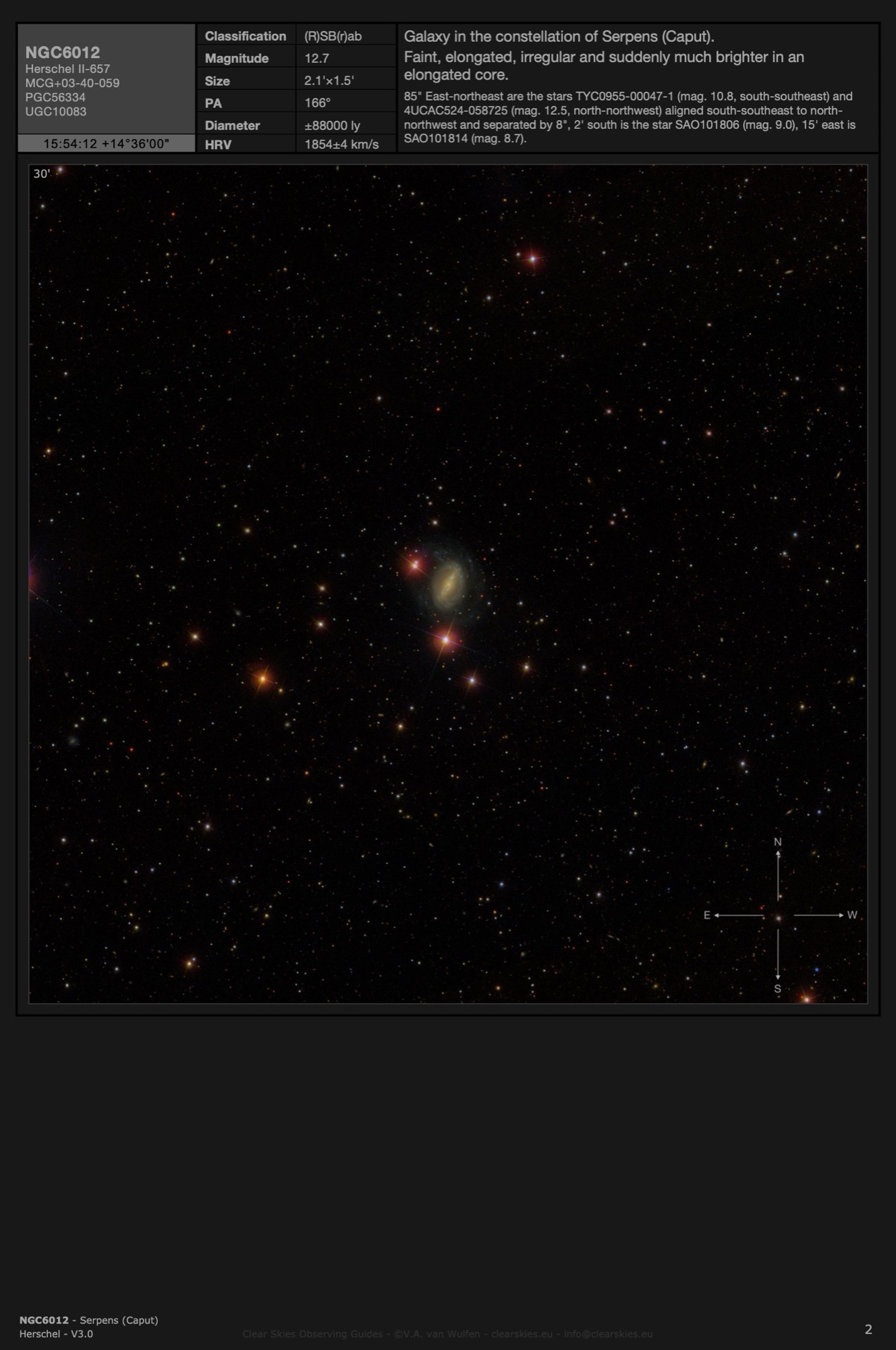 Galaxy NGC6012 in Serpens (Caput) Galaxy NGC6012 in Serpens (Caput)