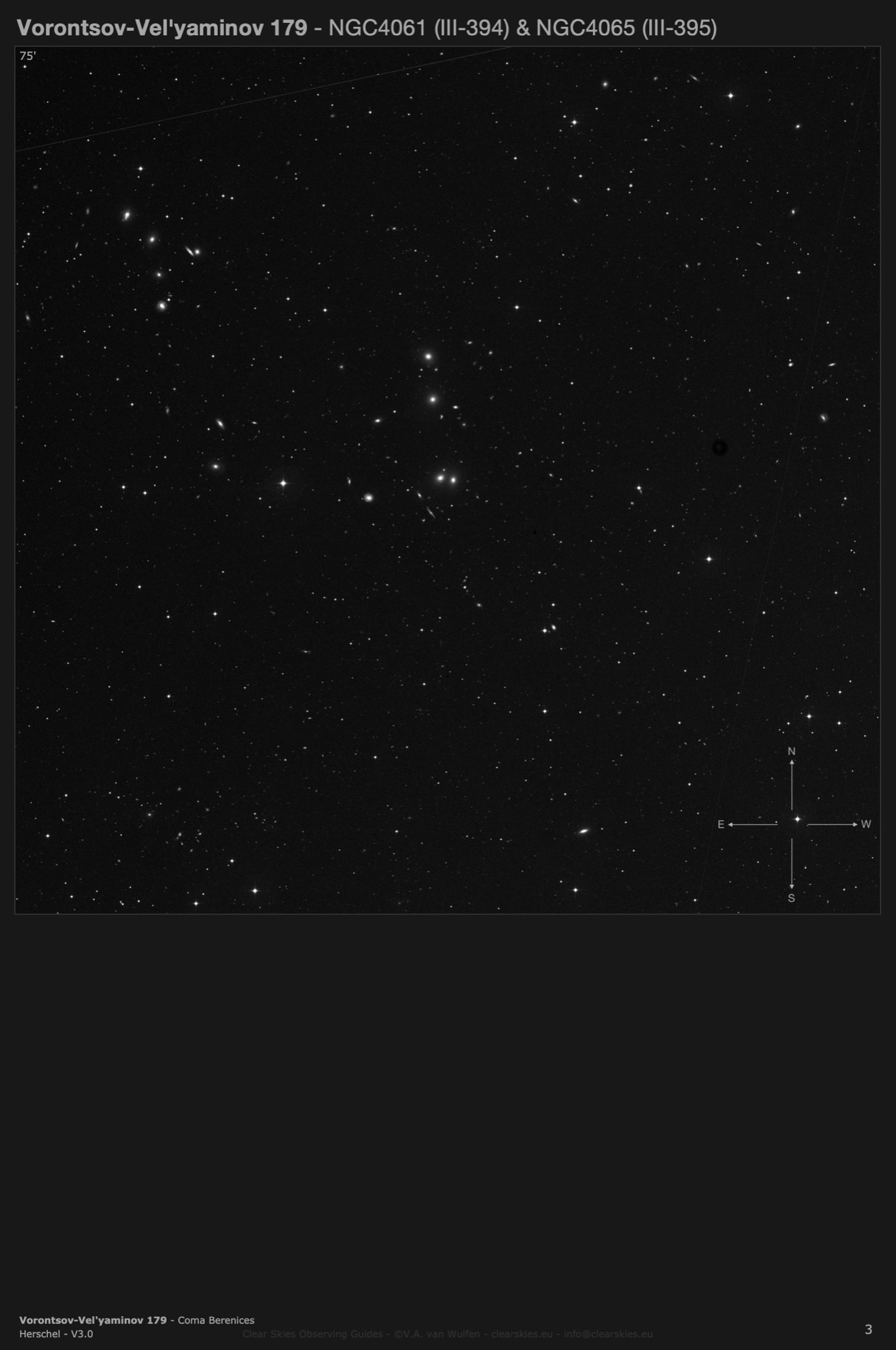 Galaxy pair Vorontsov-Vel'yaminov 179 (NGC4065 & NGC4061) in Coma Berenices Galaxy pair Vorontsov-Vel'yaminov 179 (NGC4065 & NGC4061) in Coma Berenices