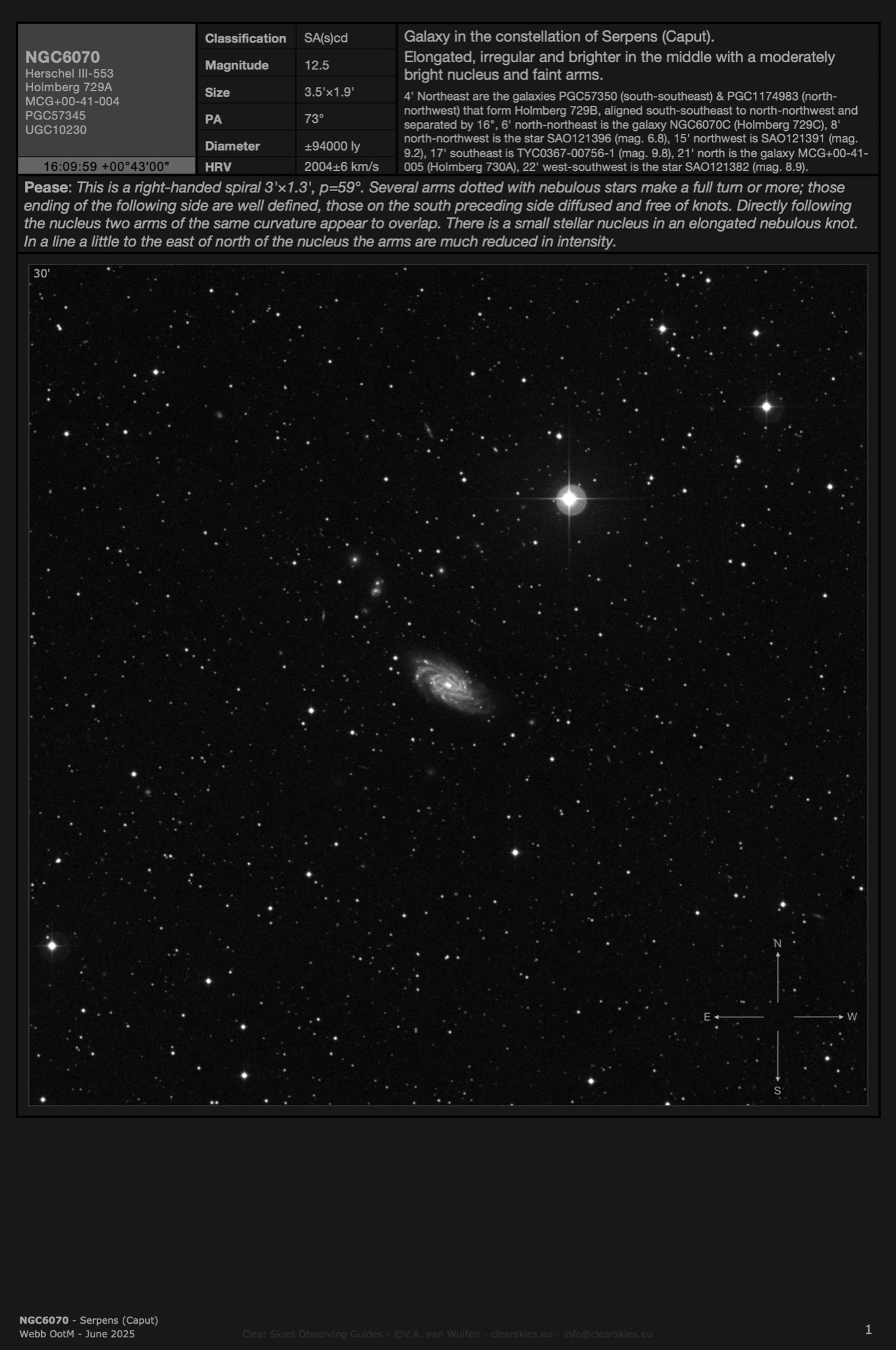 Galaxy NGC6070 in Serpens (Caput)