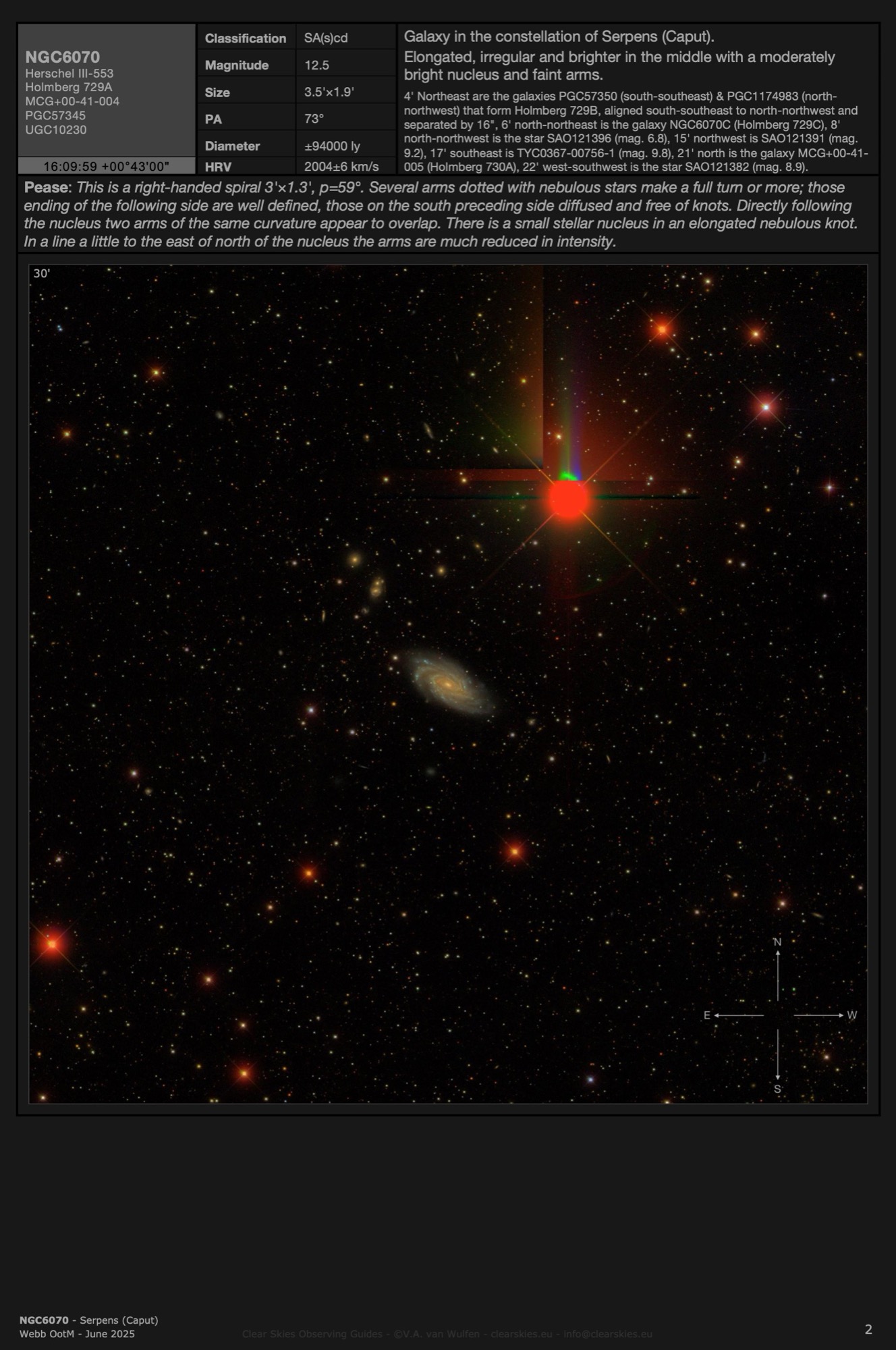 Galaxy NGC6070 in Serpens (Caput)