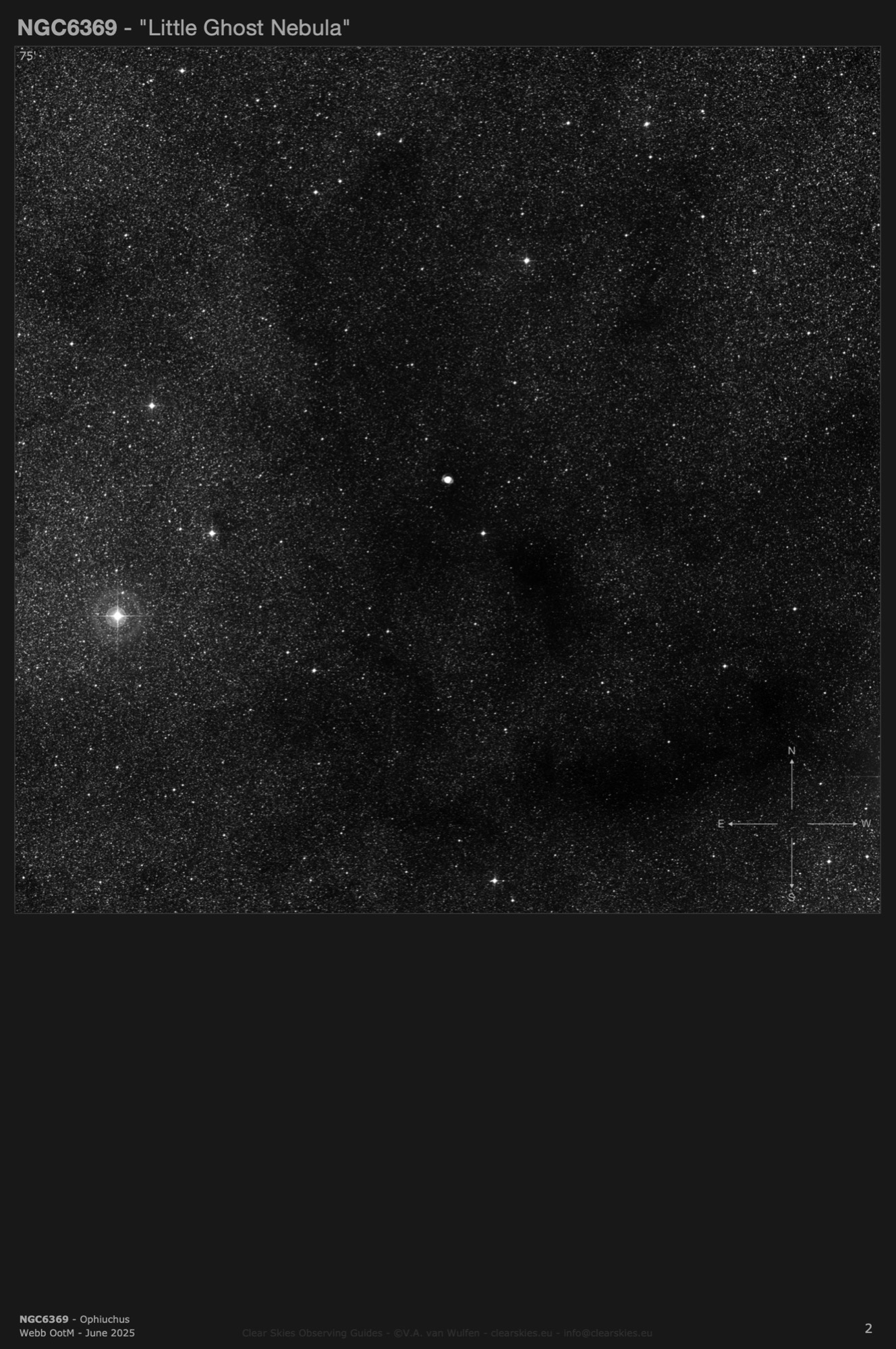 Planetary nebula NGC6369 - the "Little Ghost Nebula" in Ophiuchus Planetary nebula NGC6369 - the "Little Ghost Nebula" in Ophiuchus