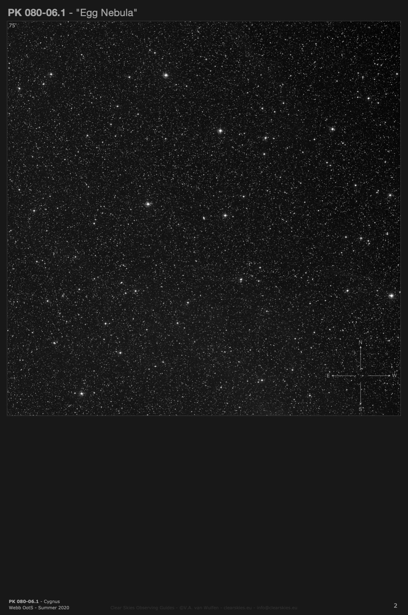 Planetary nebula PK 080-06.1 - the "Egg Nebula" in Cygnus Planetary nebula PK 080-06.1 - the "Egg Nebula" in Cygnus