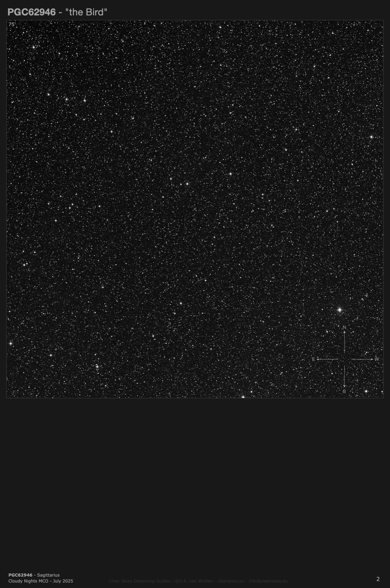 Galaxy PGC62946 - "the Bird" in Sagittarius Galaxy PGC62946 - "the Bird" in Sagittarius
