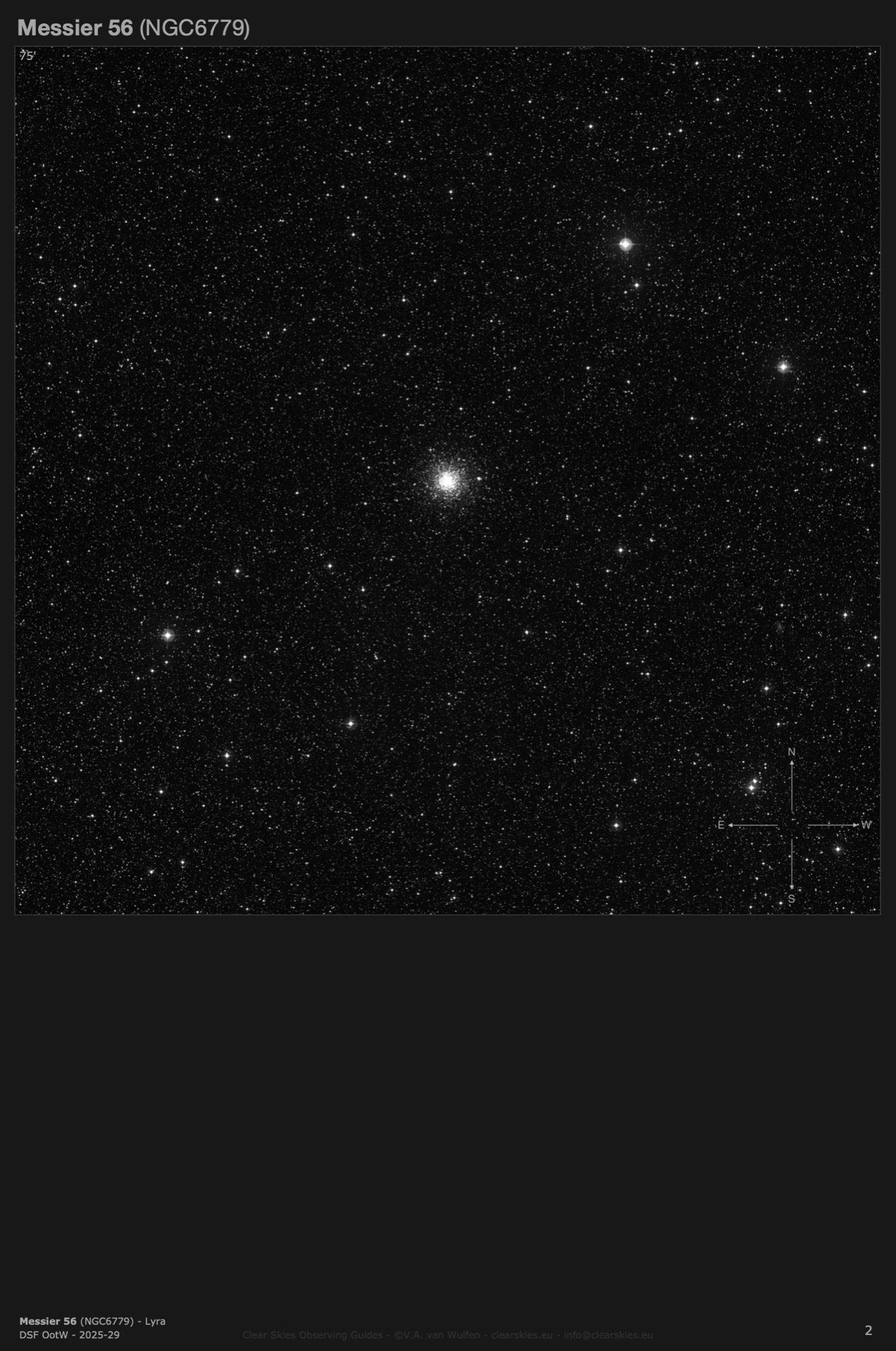 Globular cluster Messier 56 (NGC6779) in Lyra Globular cluster Messier 56 (NGC6779) in Lyra