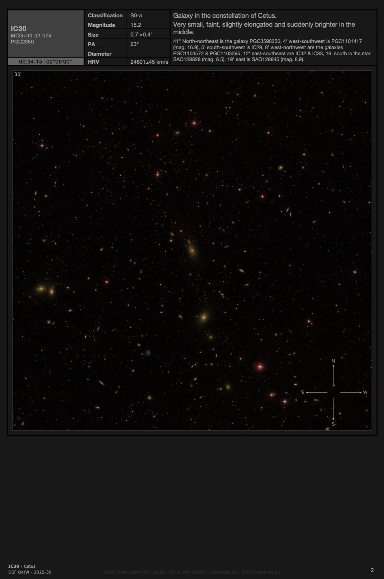 Galaxy IC30 in Cetus Galaxy IC30 in Cetus