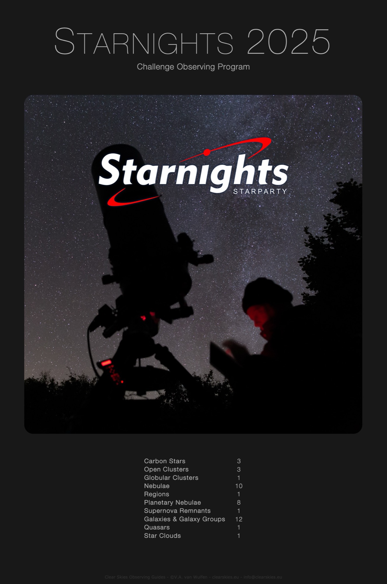 Starnights 2025 - Challenge Observing Program - index