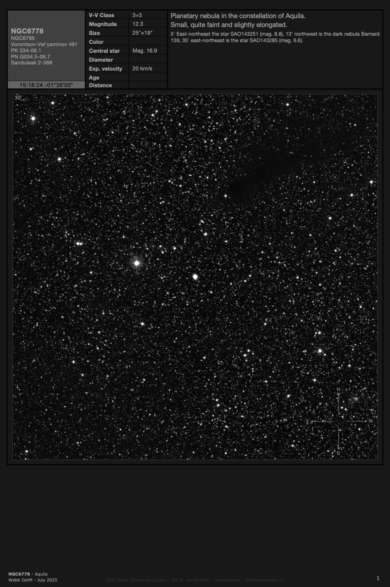 Planetary nebula NGC6778 in Aquila Planetary nebula NGC6778 in Aquila