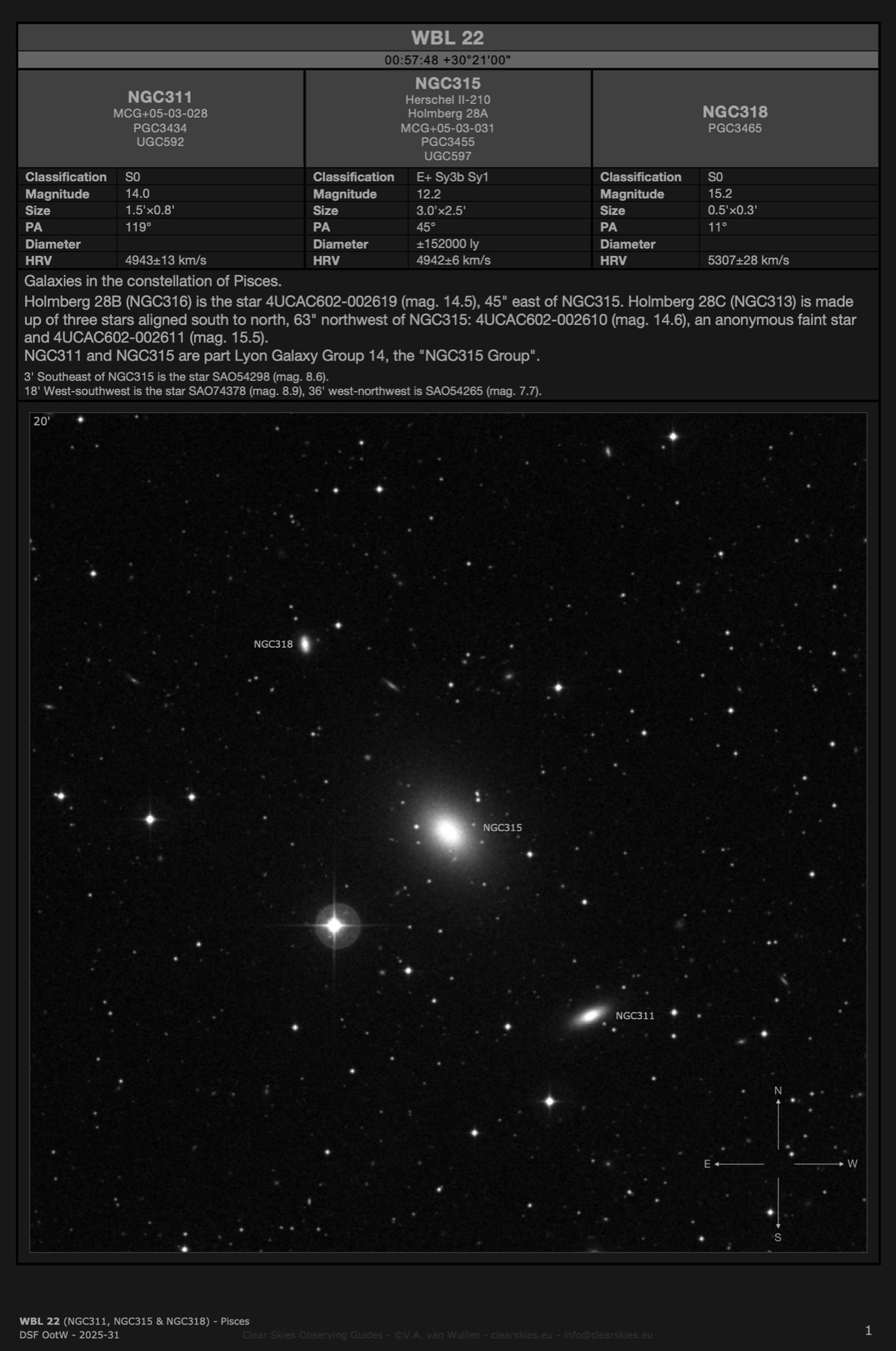 Galaxy group WBL 22 (NGC311, NGC315 & NGC318) in Pisces Galaxy group WBL 22 (NGC311, NGC315 & NGC318) in Pisces