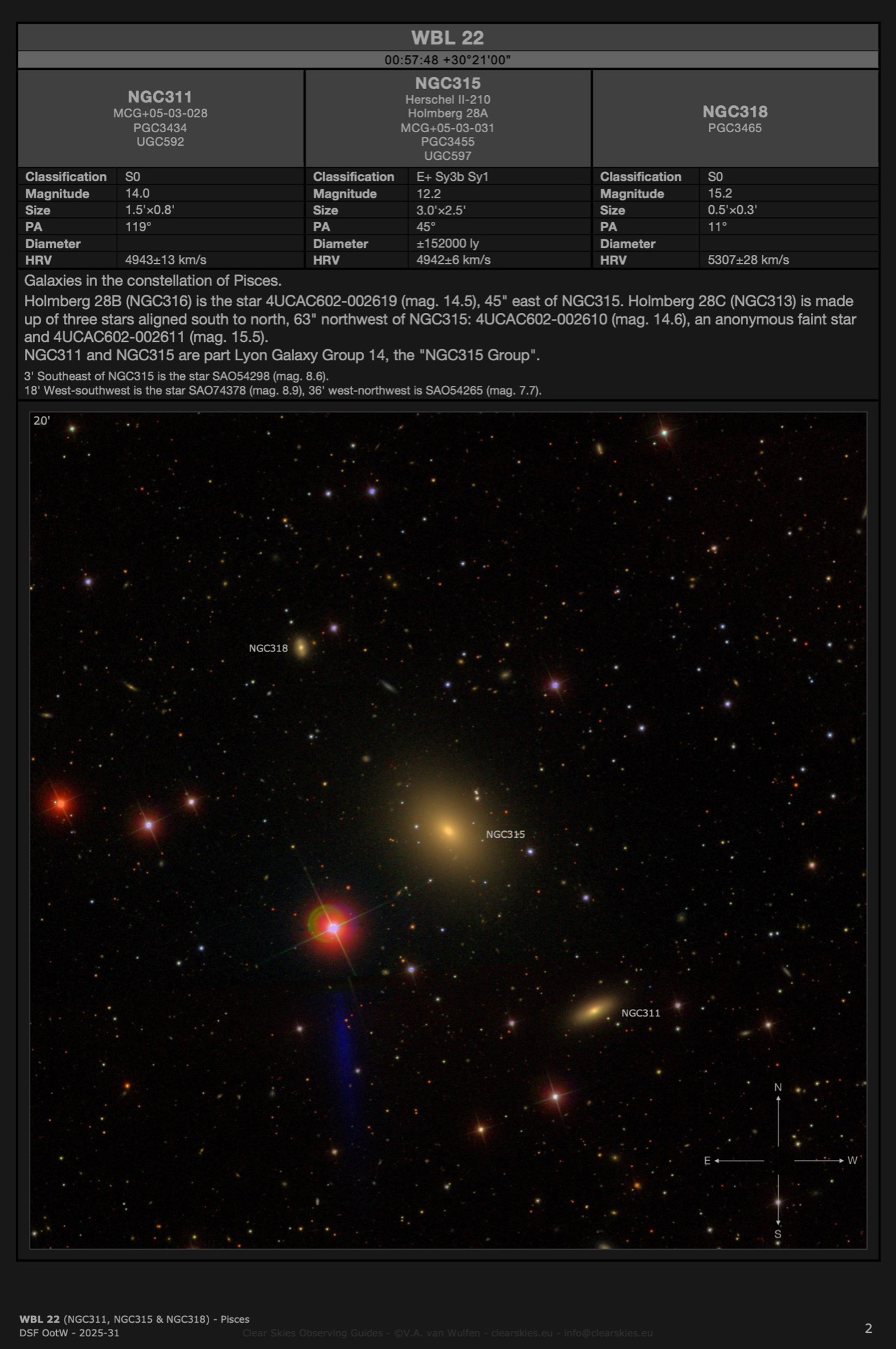 Galaxy group WBL 22 (NGC311, NGC315 & NGC318) in Pisces Galaxy group WBL 22 (NGC311, NGC315 & NGC318) in Pisces
