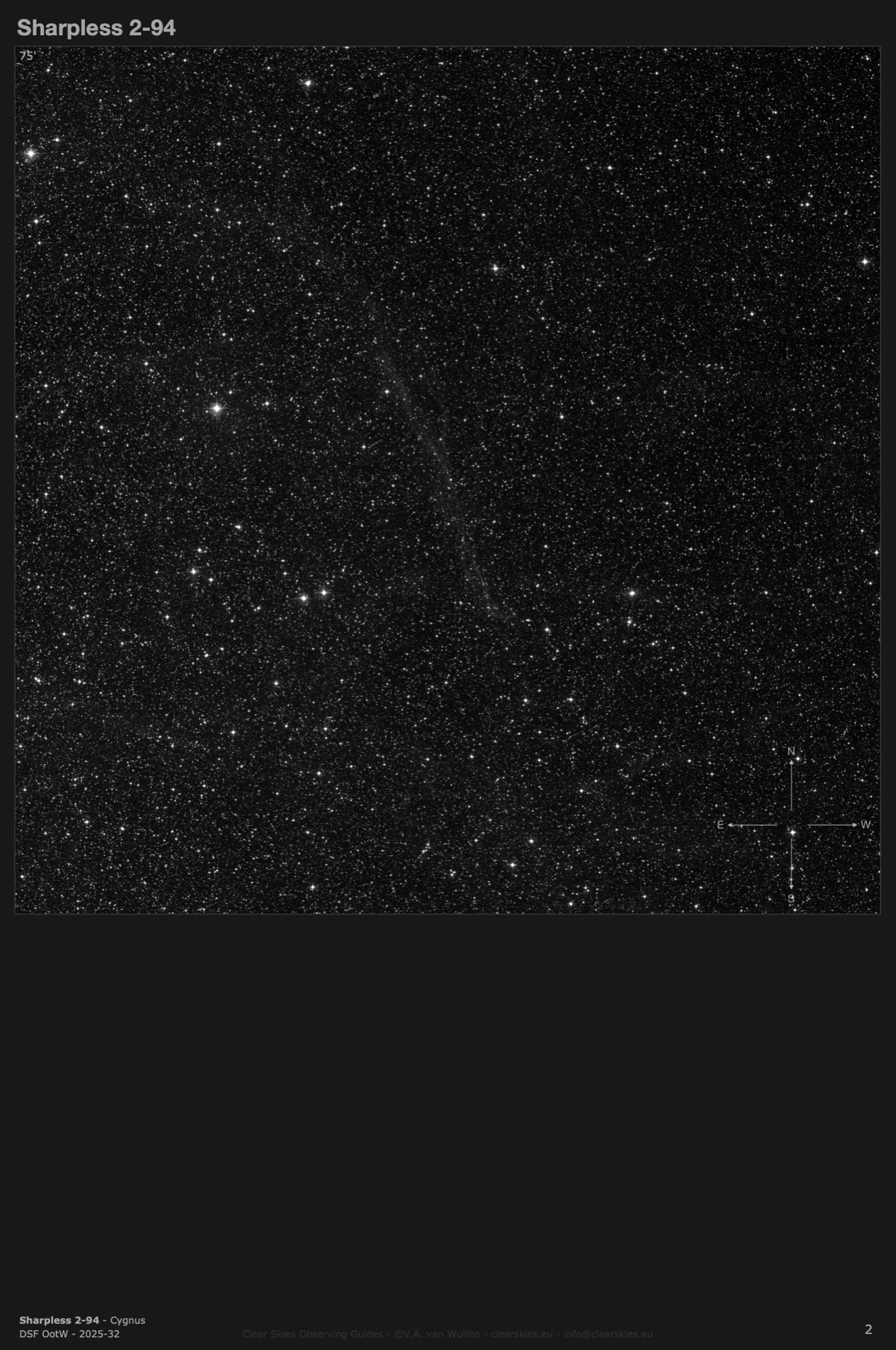 Supernova remnant Sharpless 2-94 in Cygnus Supernova remnant Sharpless 2-94 in Cygnus