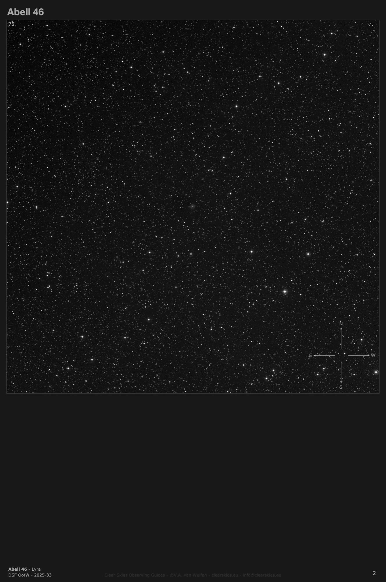 Planetary nebula Abell 46 (PK 055+16.1) in Lyra