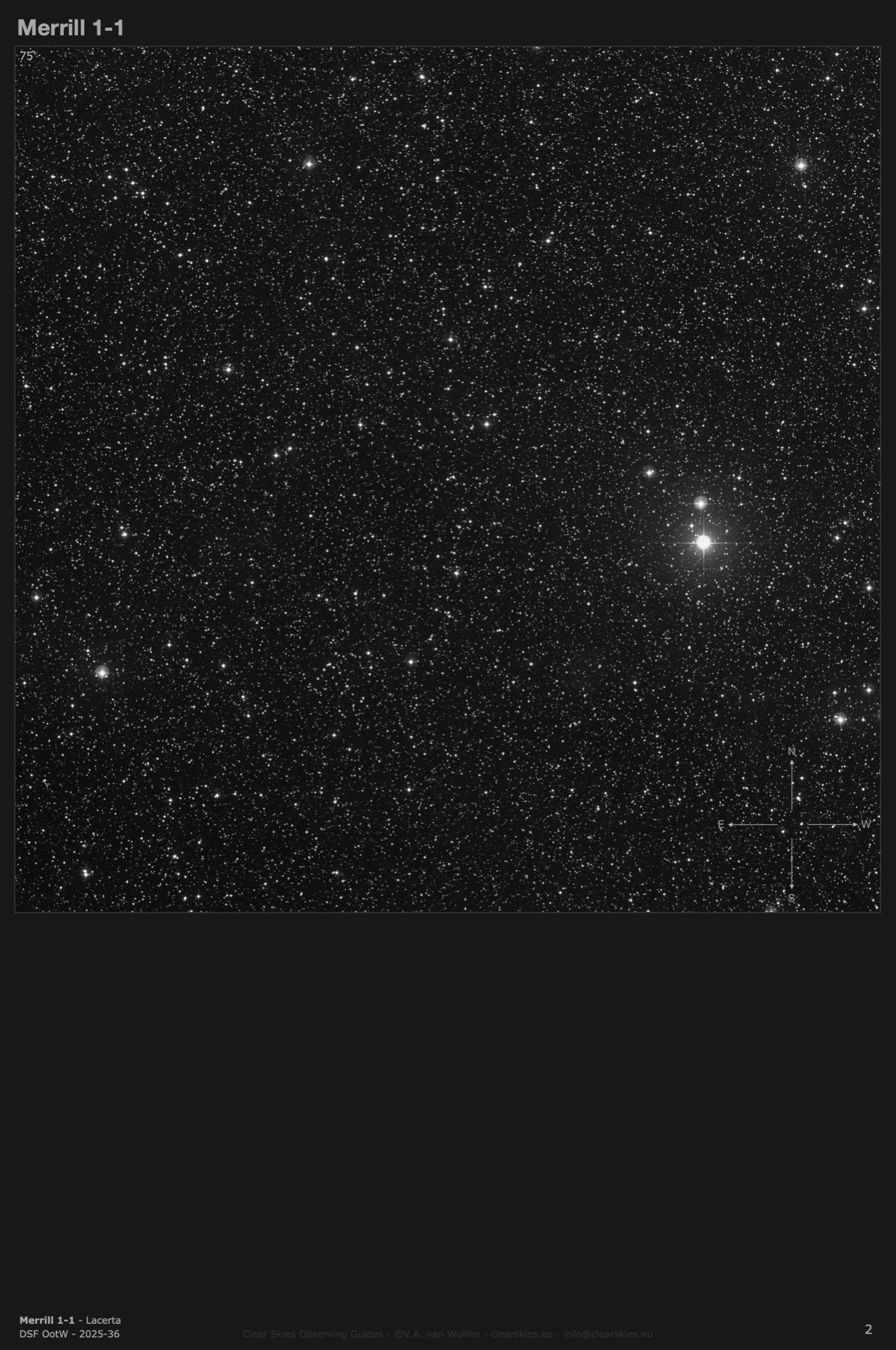 Planetary nebula Merrill 1-1 (PK 100-08.1) in Lacerta Planetary nebula Merrill 1-1 (PK 100-08.1) in Lacerta