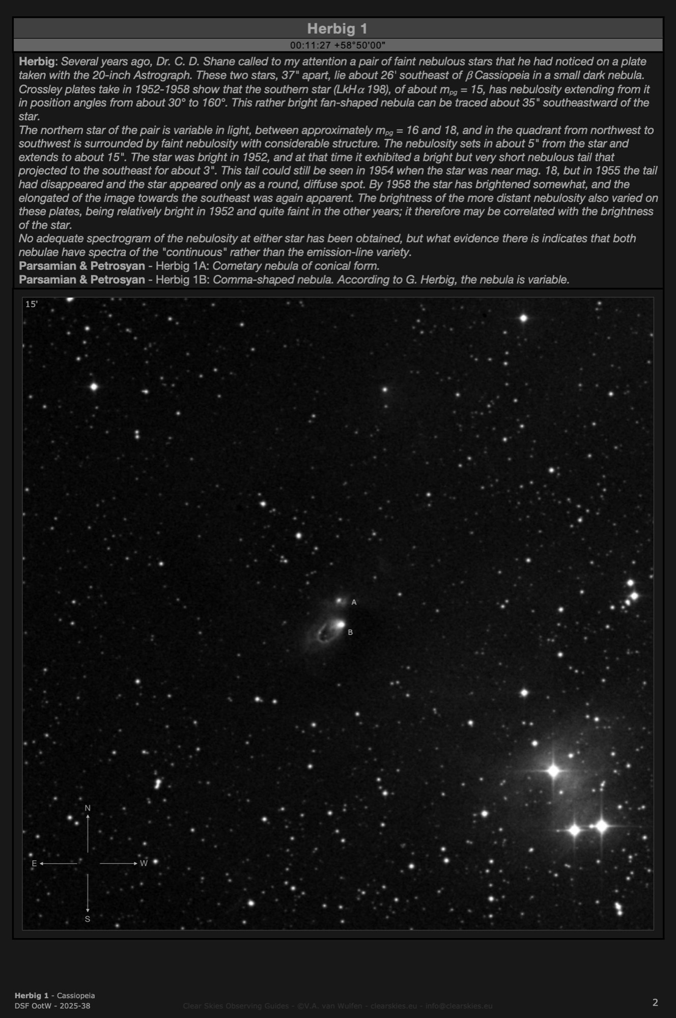 Reflection nebula(e) Herbig 1 in Cassiopeia Reflection nebula(e) Herbig 1 in Cassiopeia